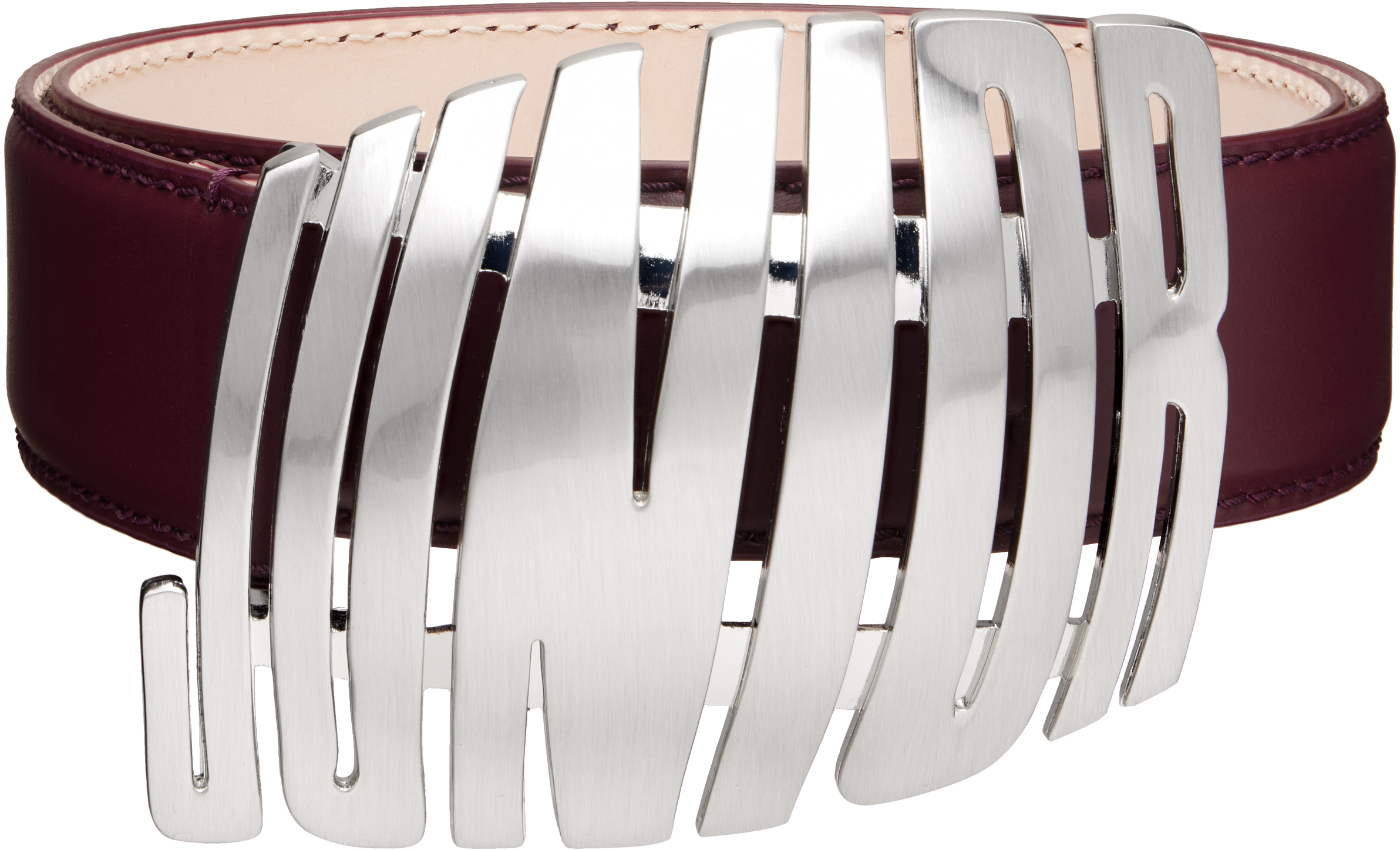 Jean Paul Gaultierのバーガンディ 'The Straight Junior' ベルトが