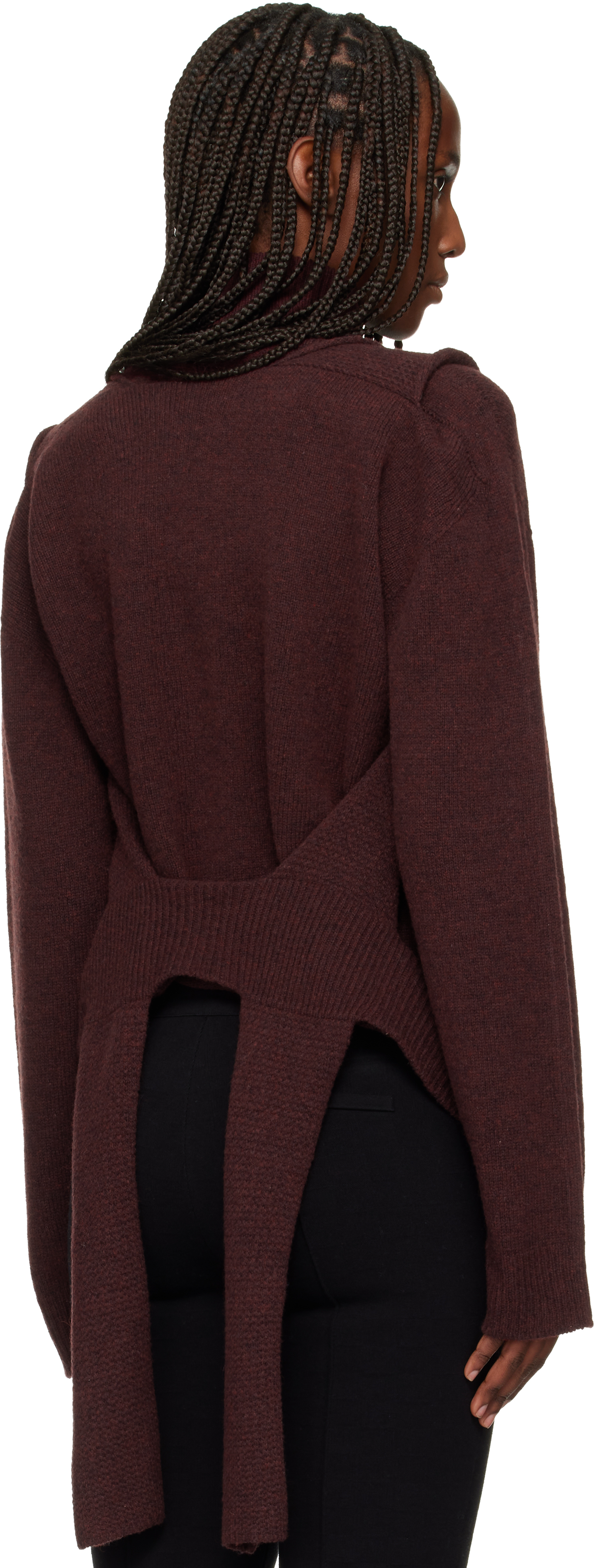 Issey Miyake Backpack Turtleneck Sweater In Brown