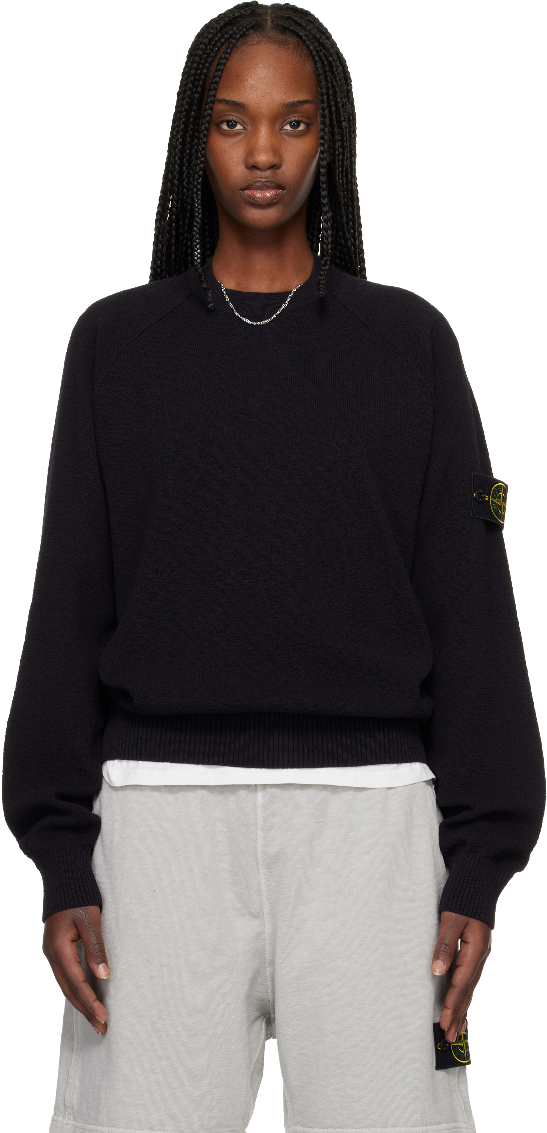 Stone Island: ネイビー 5100020 Light Raw Hand Organic Cotton 