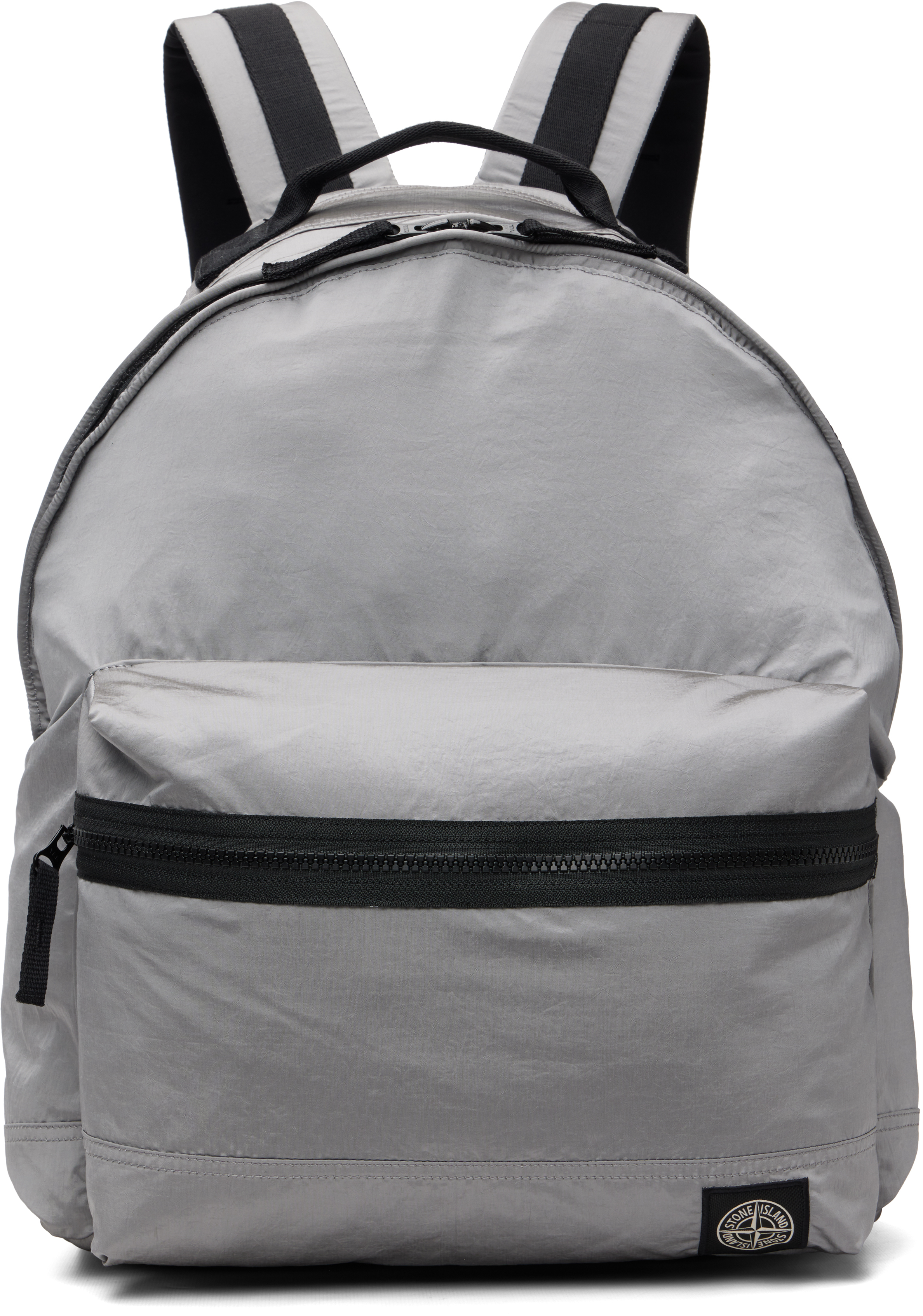 Stone Island Gray 9200010 Coated Nylon Metal ECONYL Backpack