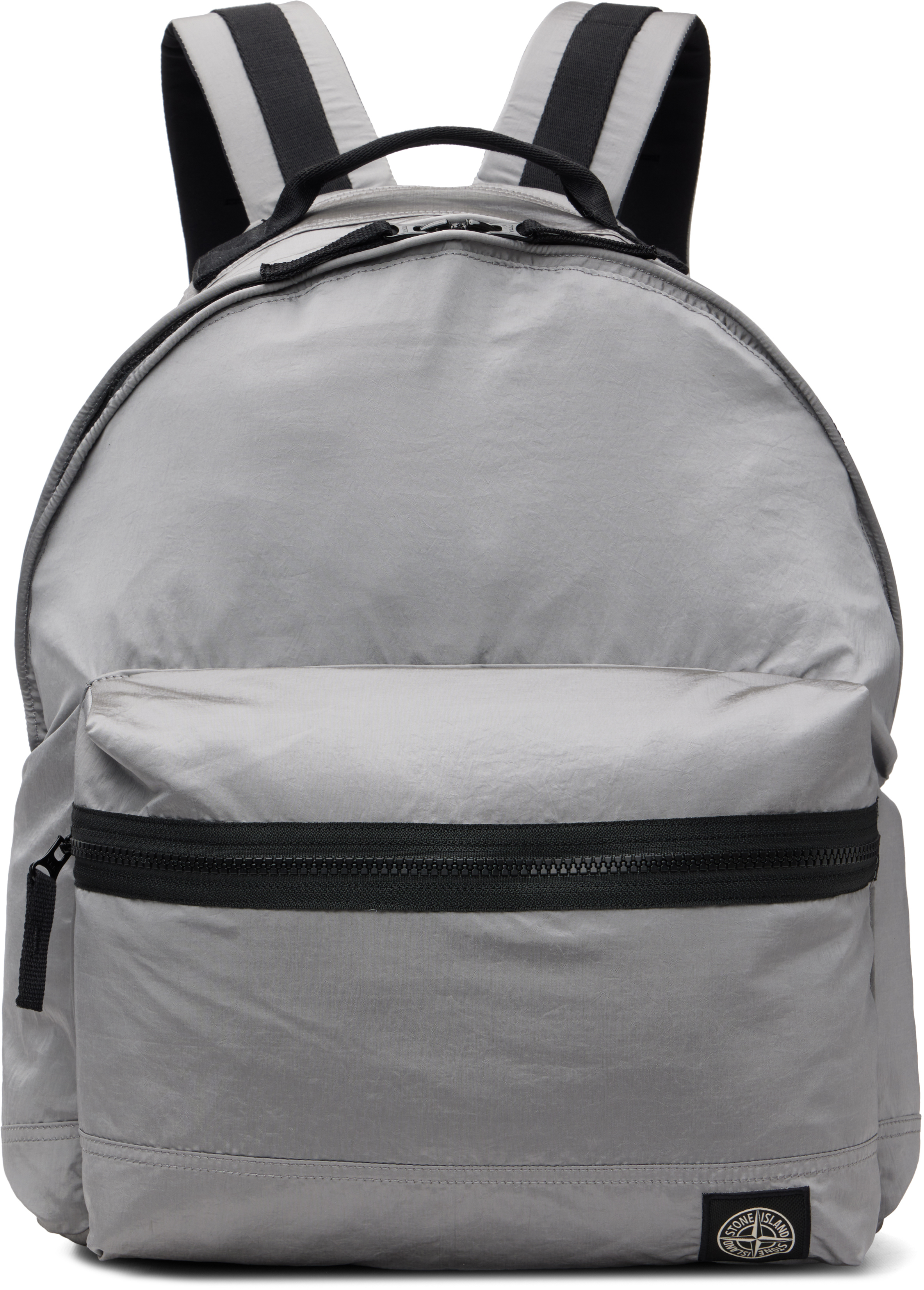 Stone Island: Gray 9200010 Coated Nylon Metal ECONYL Backpack | SSENSE