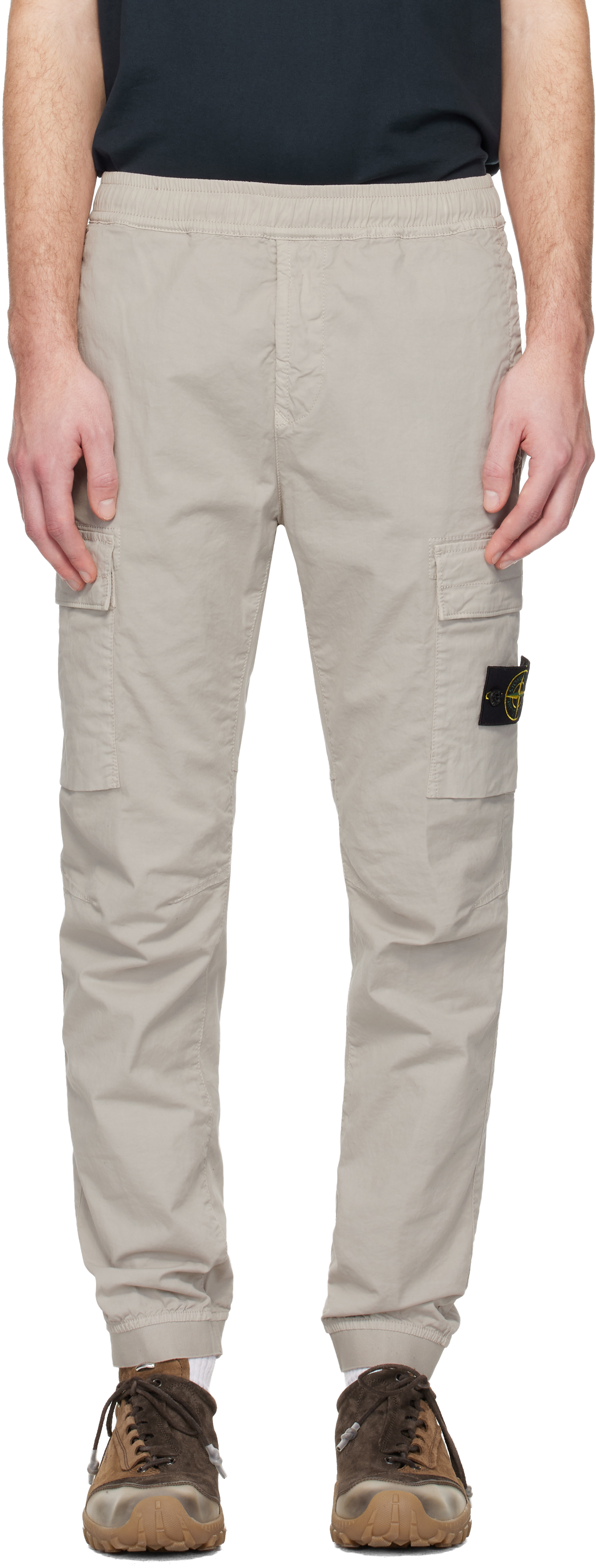 Stone Island: Gray 3100031 Stretch Cotton Tela 'Paracadute' Cargo