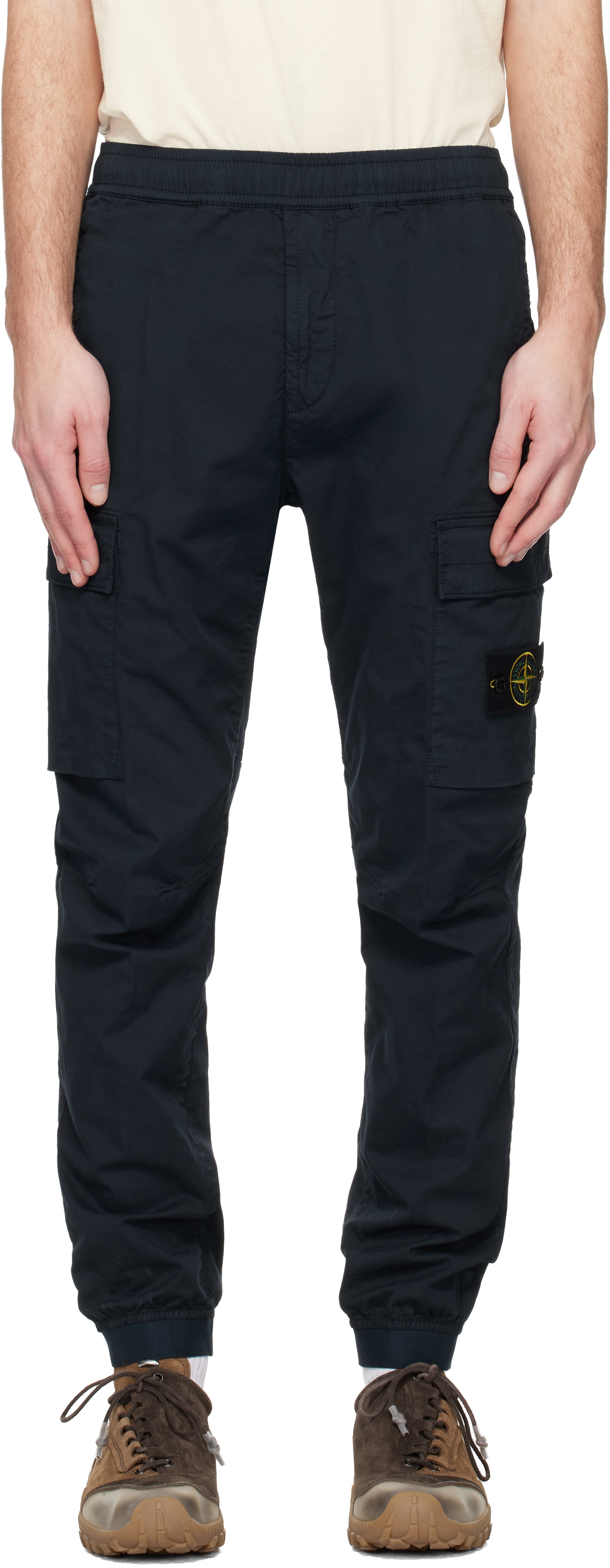 Stone Island: Navy 3100031 Stretch Cotton Tela 'Paracadute' Cargo