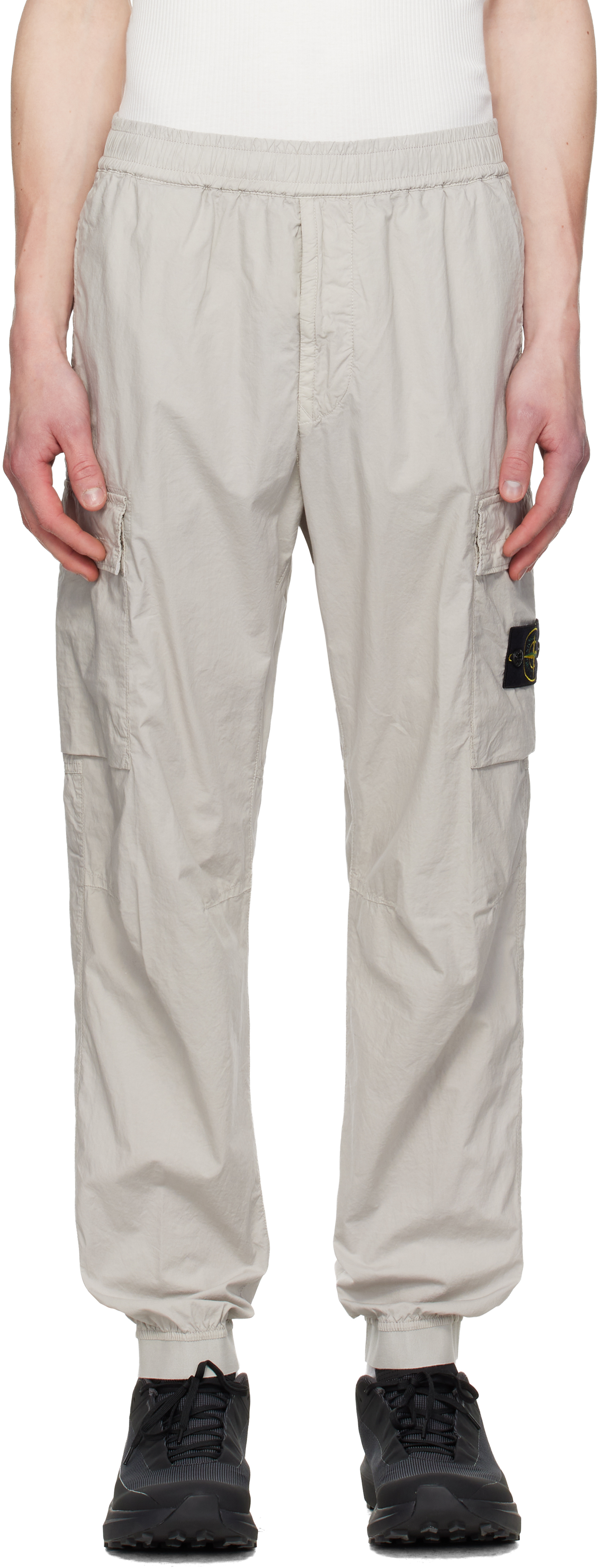 Gray 3100031 Stretch Cotton Tela 'Paracadute' Cargo Pants