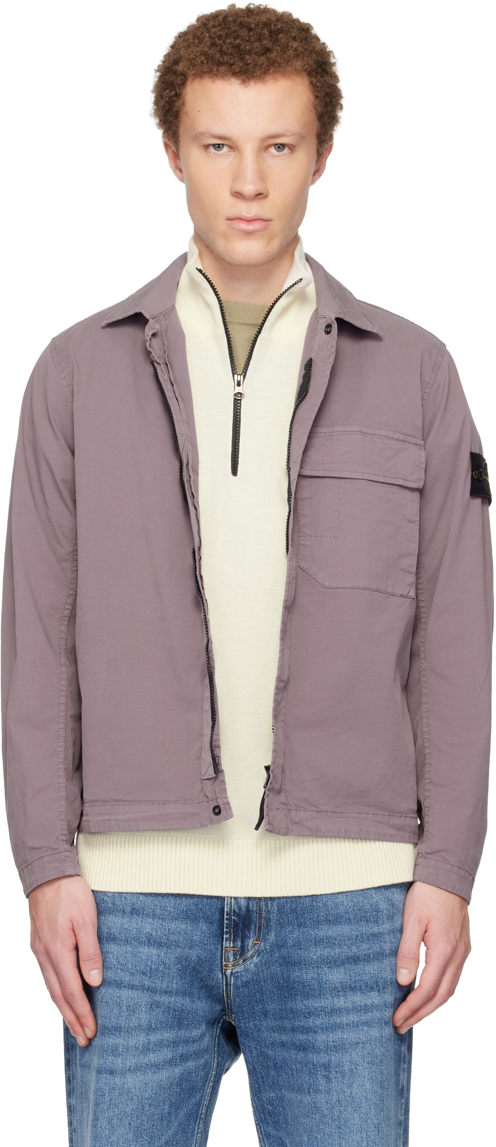 Stone Island: パープル 1200013 ストレッチ オーガニックコットン