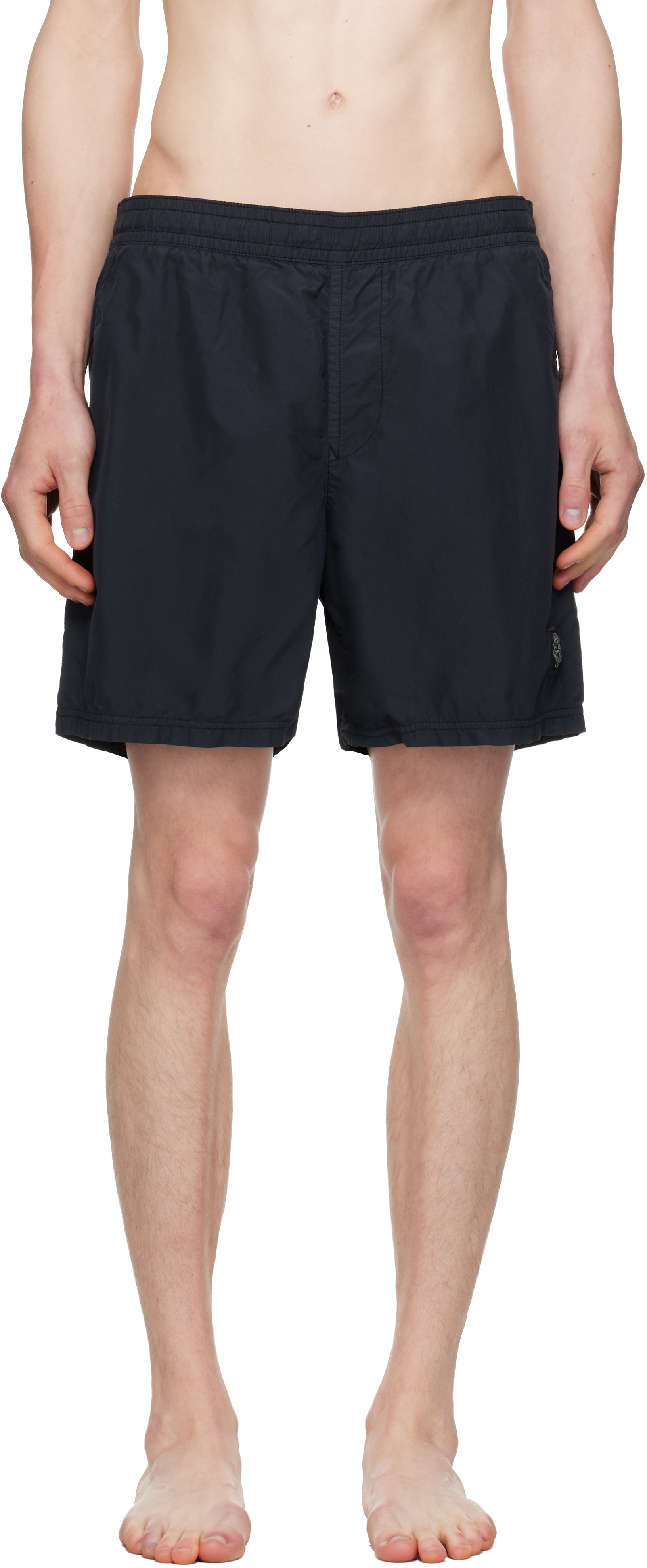 Stone Island: ネイビー B100B09 Brushed Nylon スイムショーツ