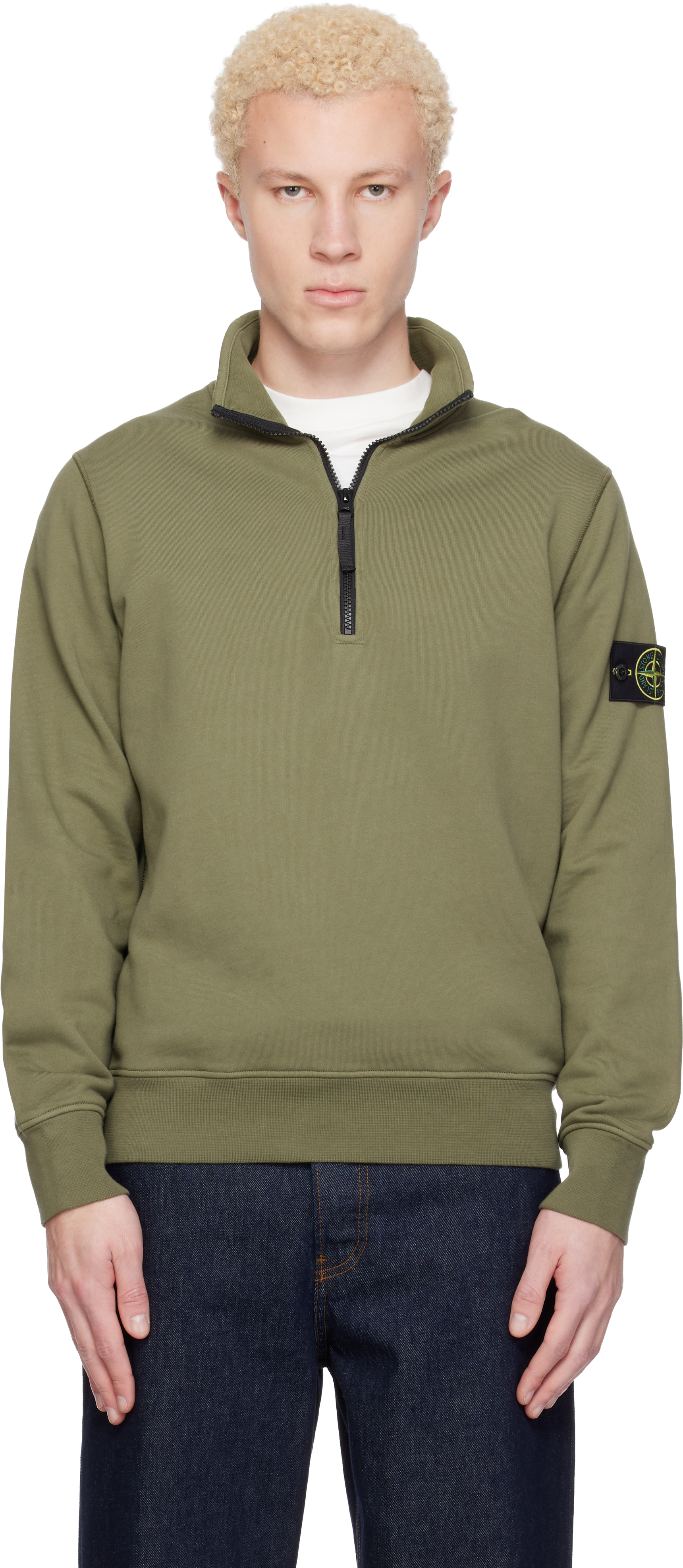 Stone Island: カーキ 6100070 Organic Cotton Fleece スウェット 