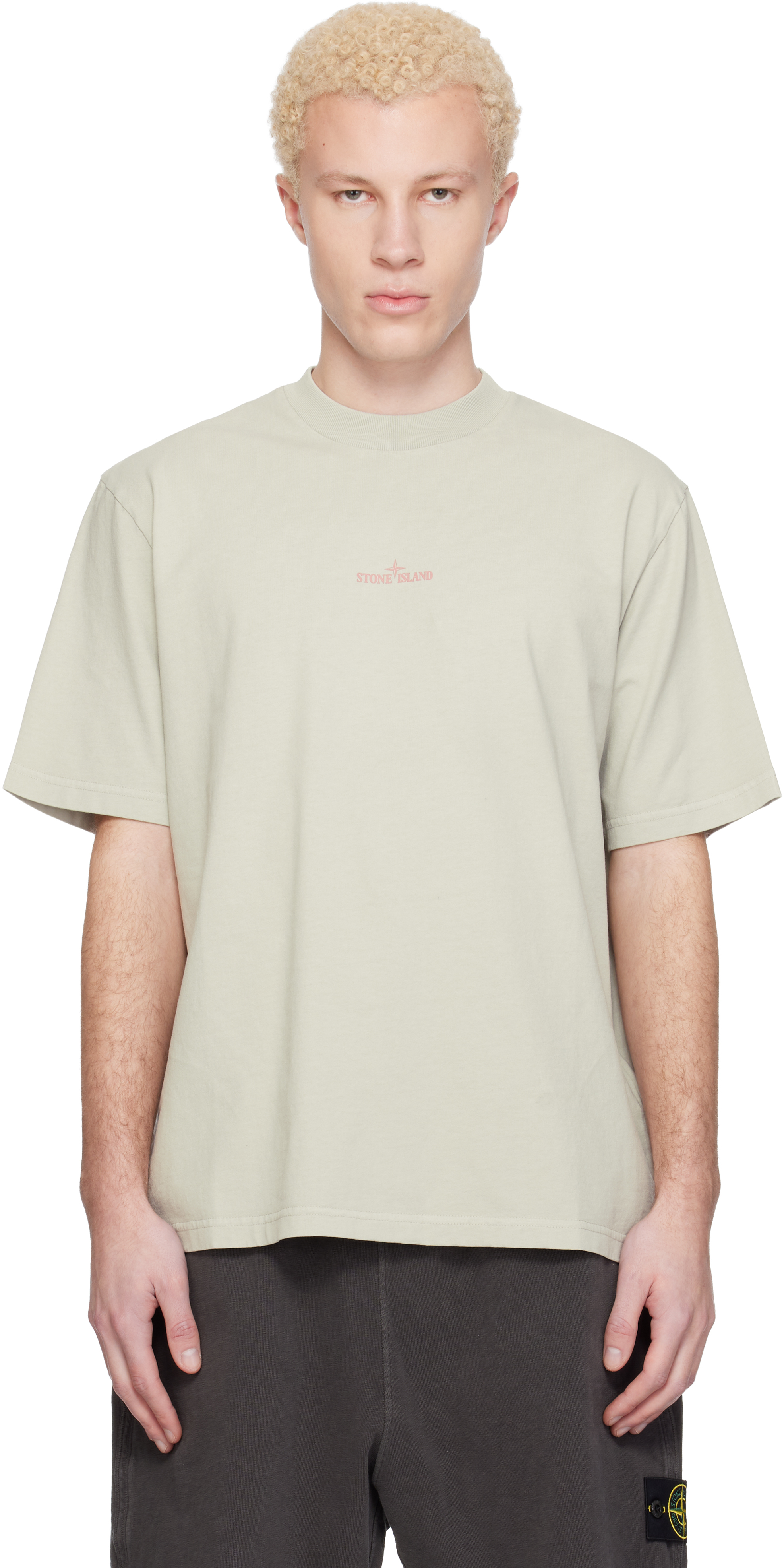 Stone Island: Gray 2100001 Combed Organic Cotton Jersey T-shirt