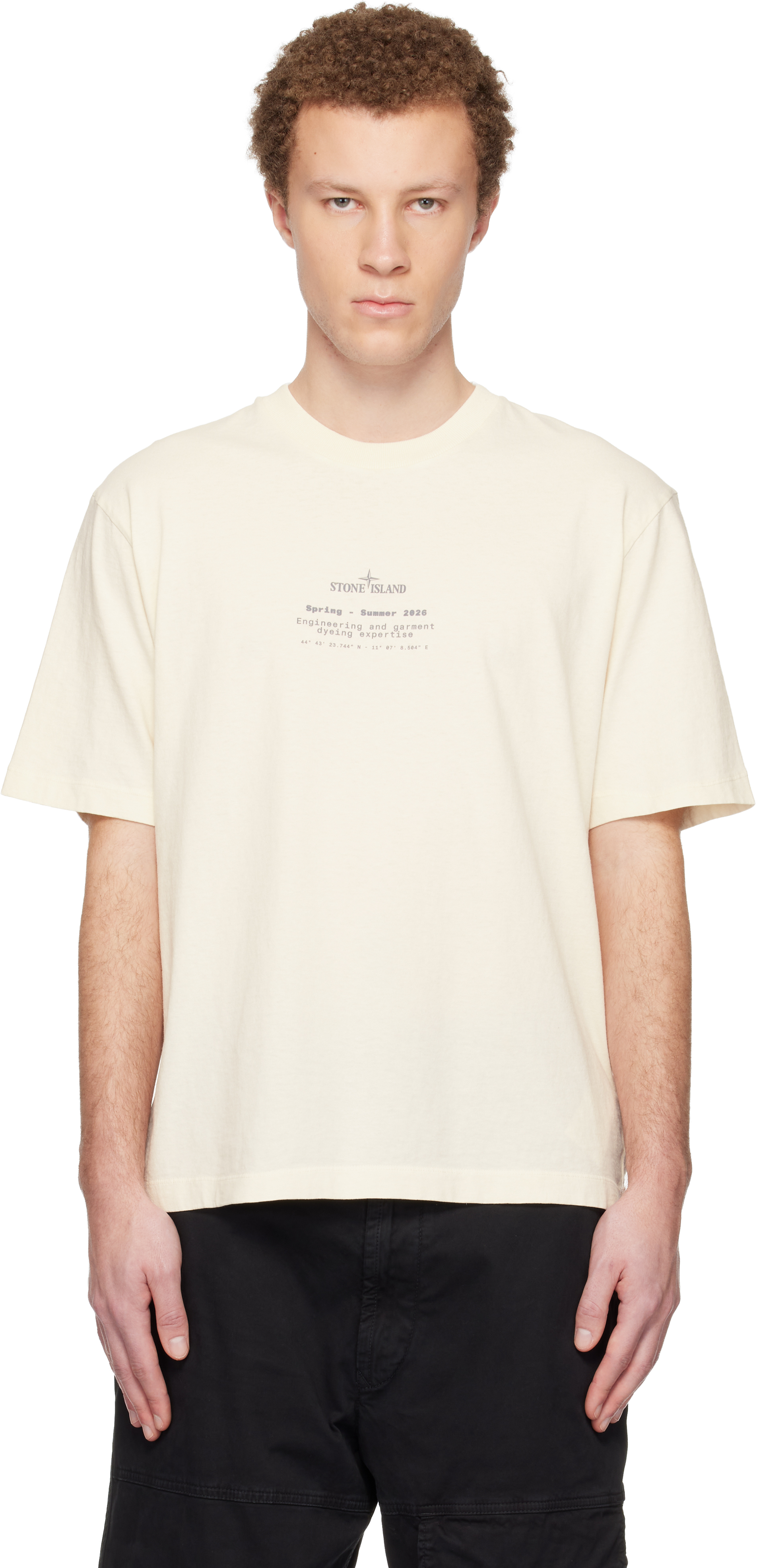 Stone Island: Off-White 2100001 Organic Cotton Jersey T-shirt | SSENSE