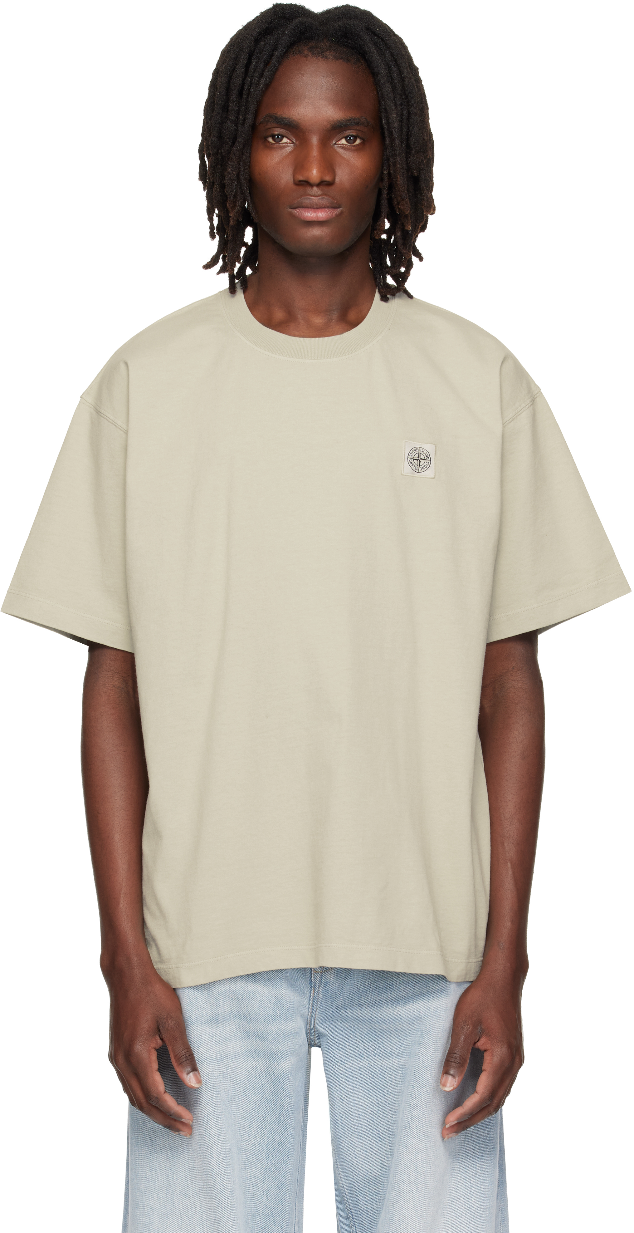 Stone Island: Gray 2100030 Combed Organic Cotton Jersey T-shirt 
