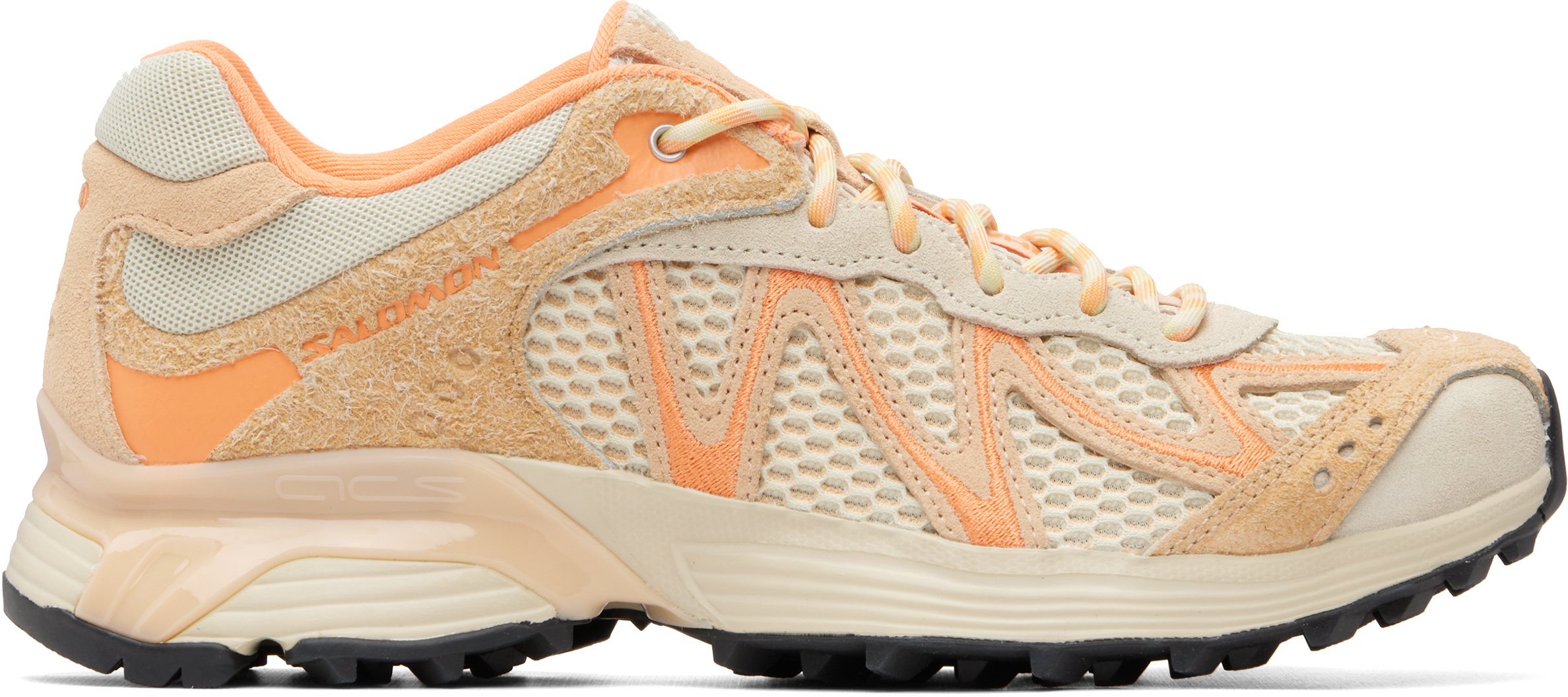 Beige & Orange XT-Whisper Embroidery Sneakers by Salomon on Sale