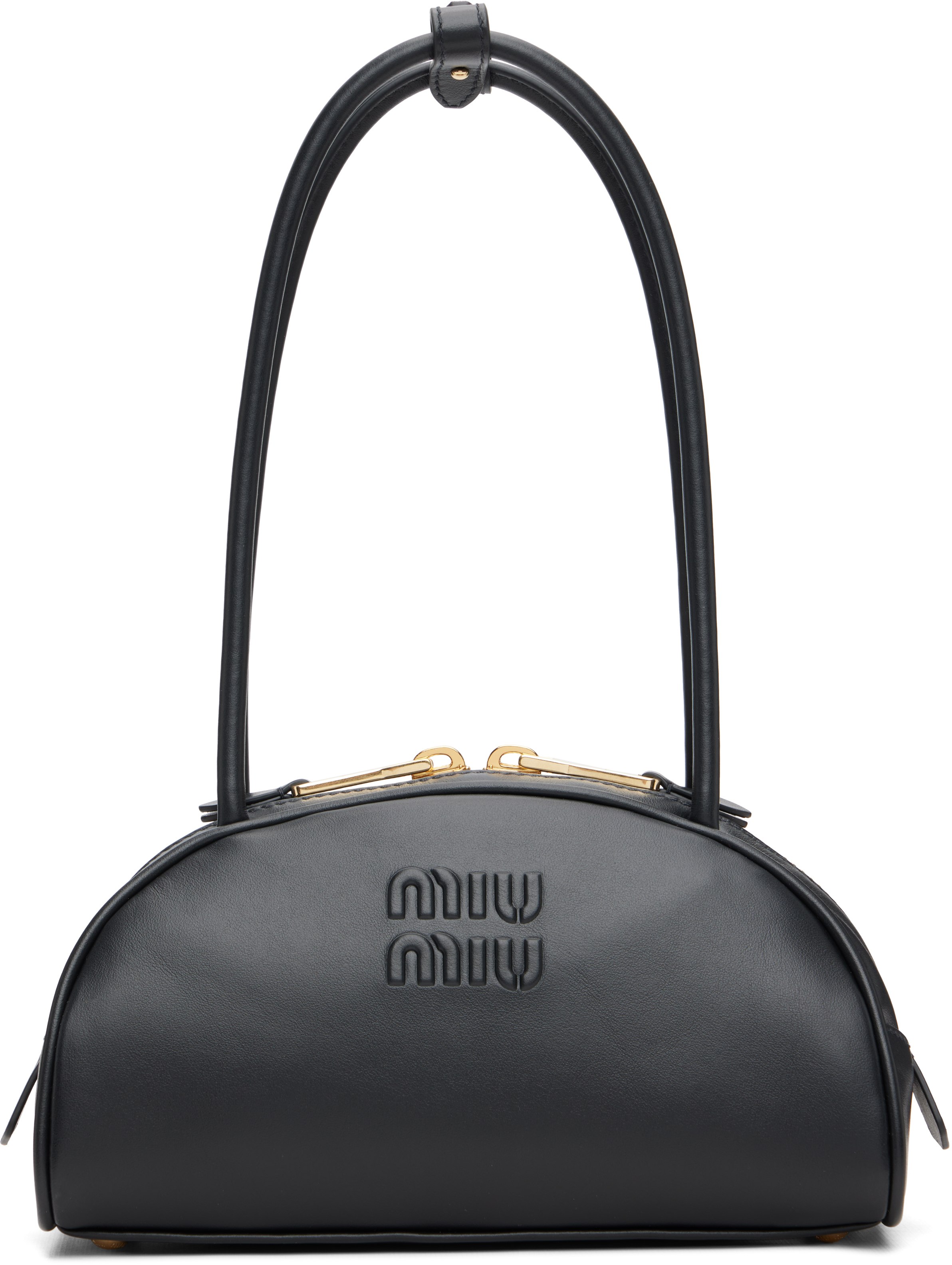 Miu Miu: Black Leather Bag | SSENSE Canada