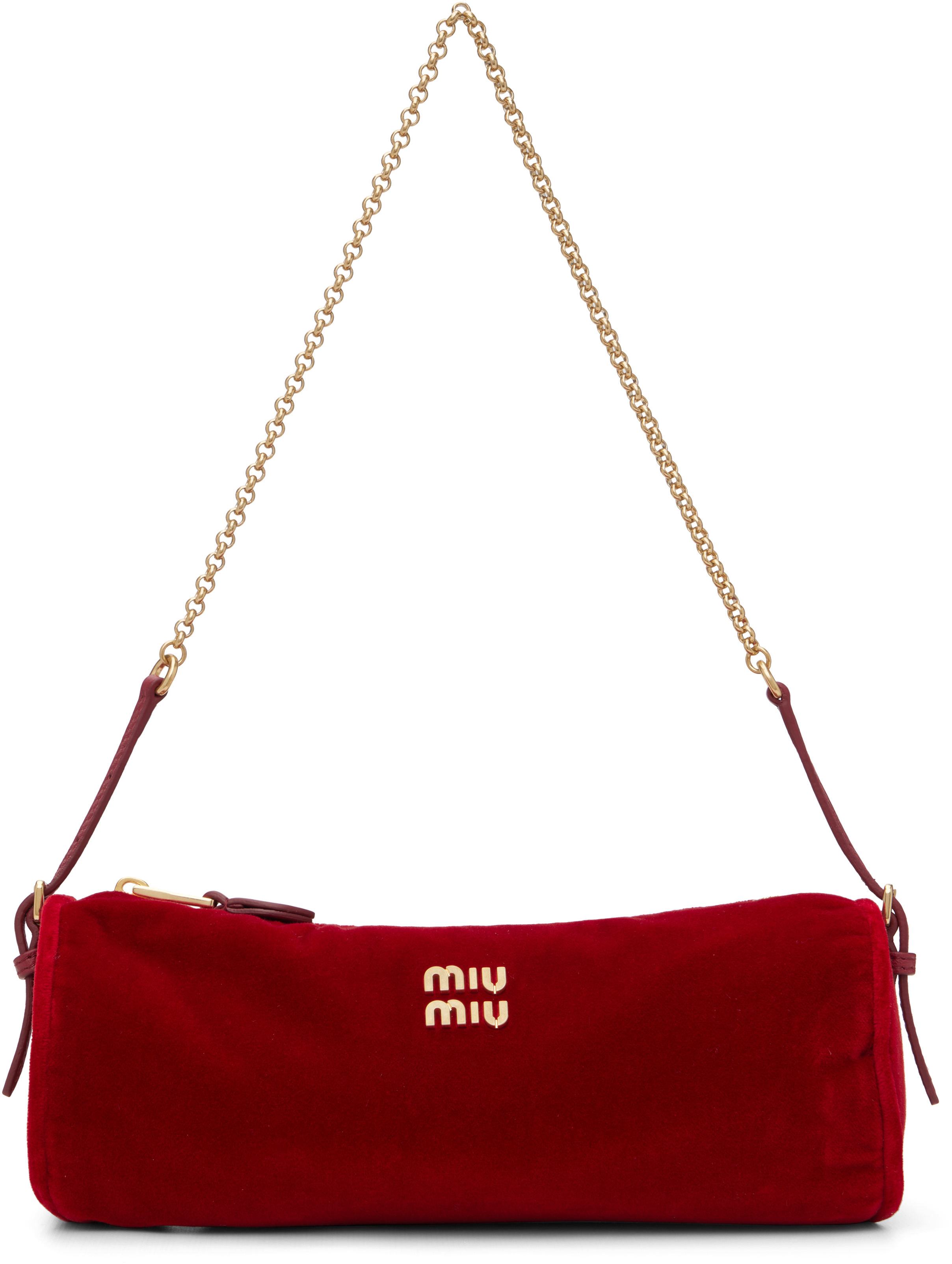 Miu Miu: Red Velvet Bag | SSENSE Canada