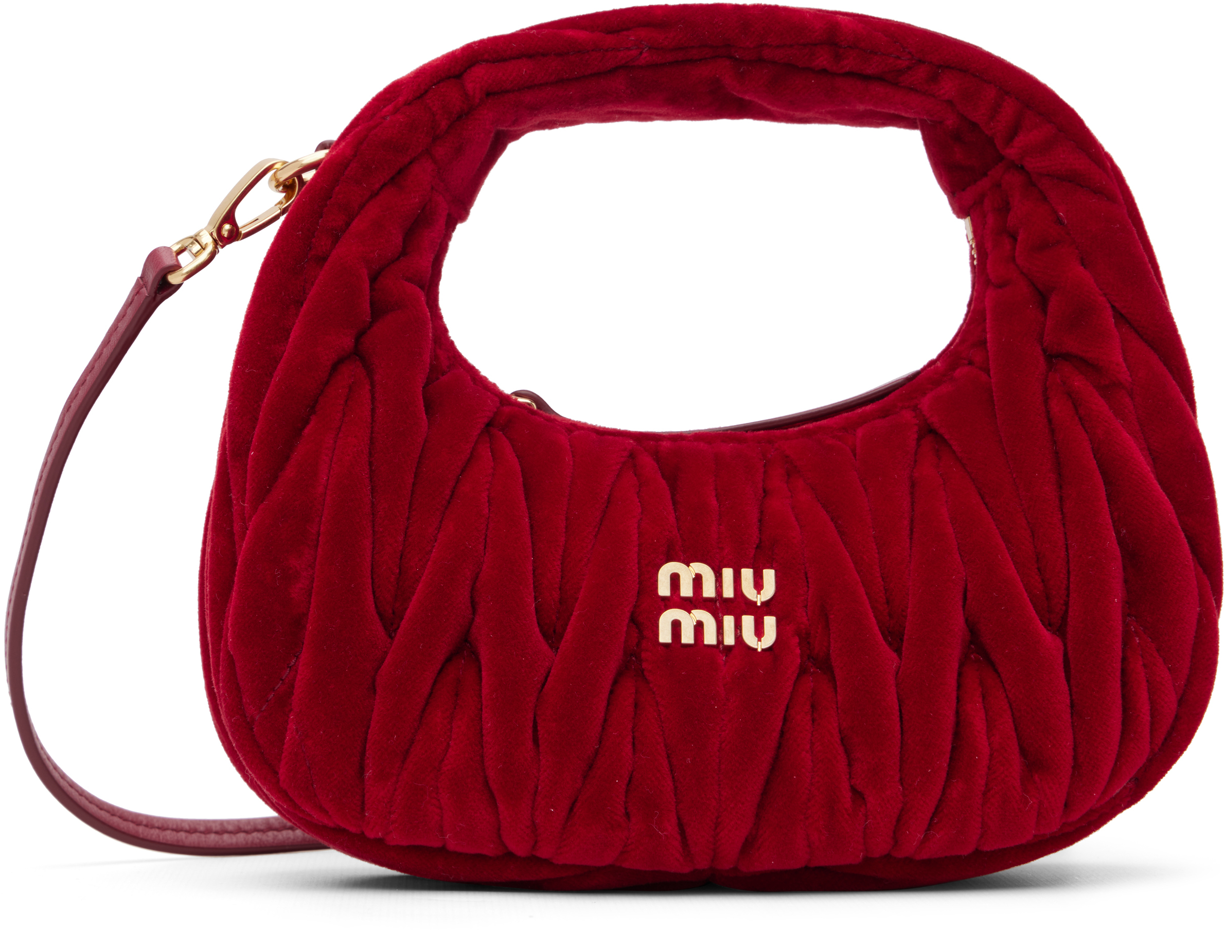 MIU MIU バッグ Miu Miu: Khaki Aventure Suede Bag | SSENSE Canada