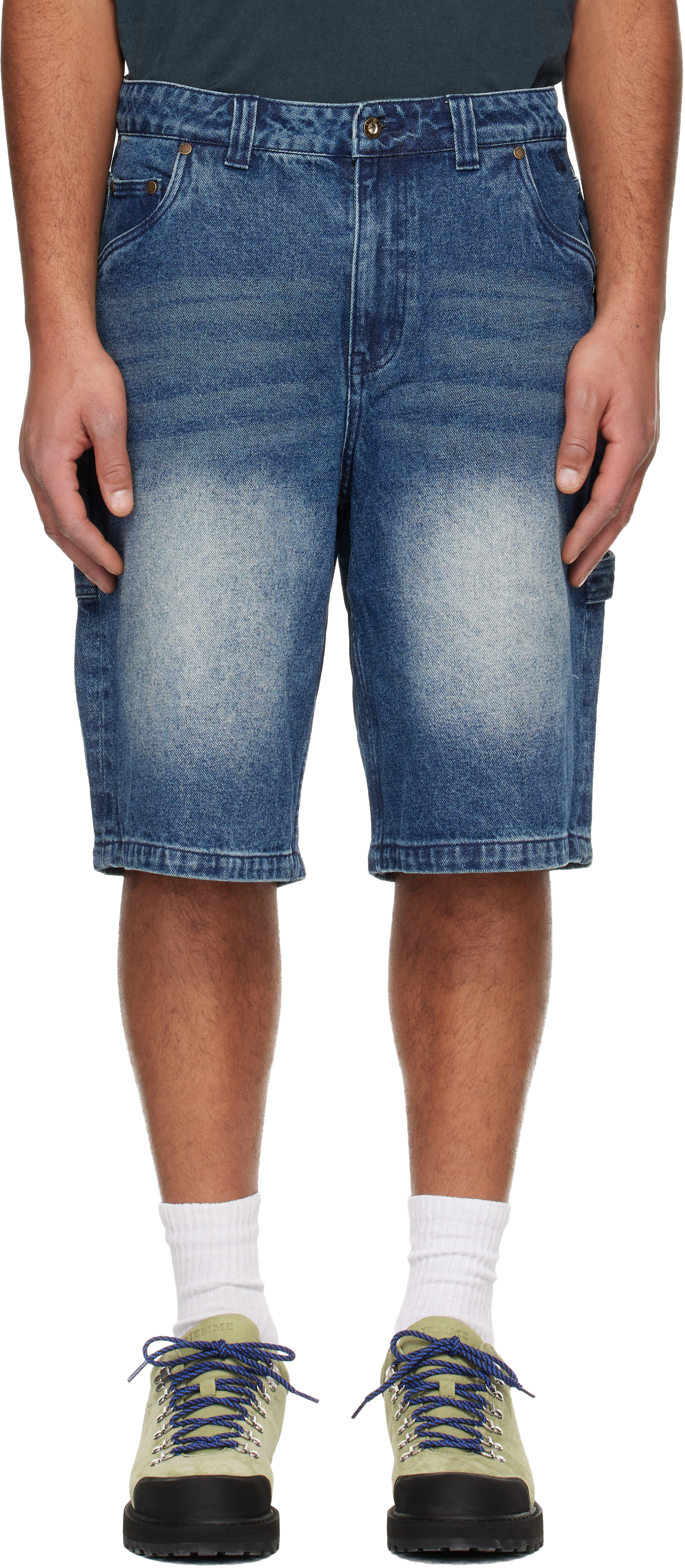 Dime Blue Classic Denim Shorts