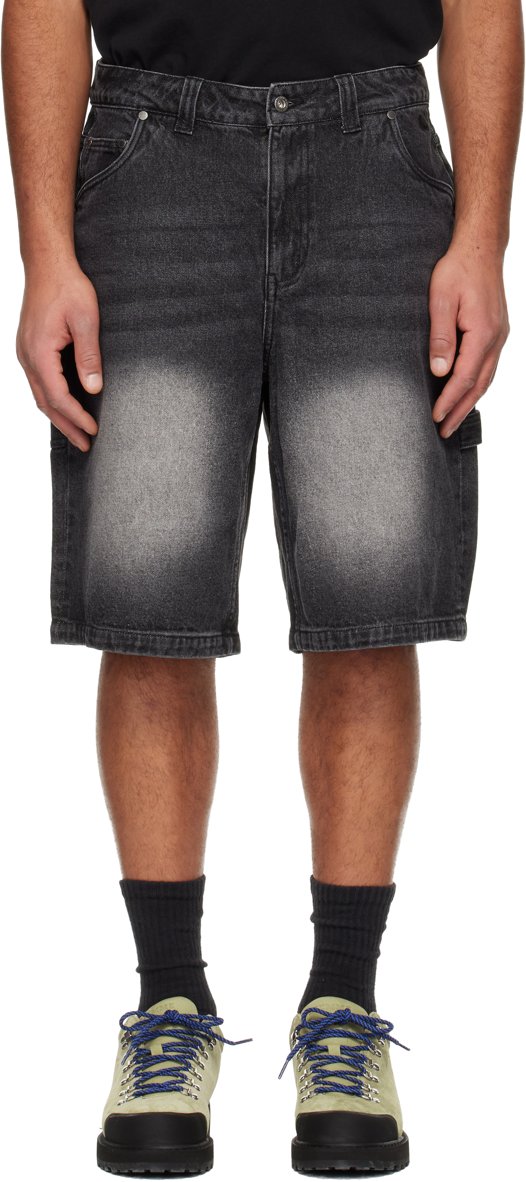 Dime Black Classic Denim Shorts