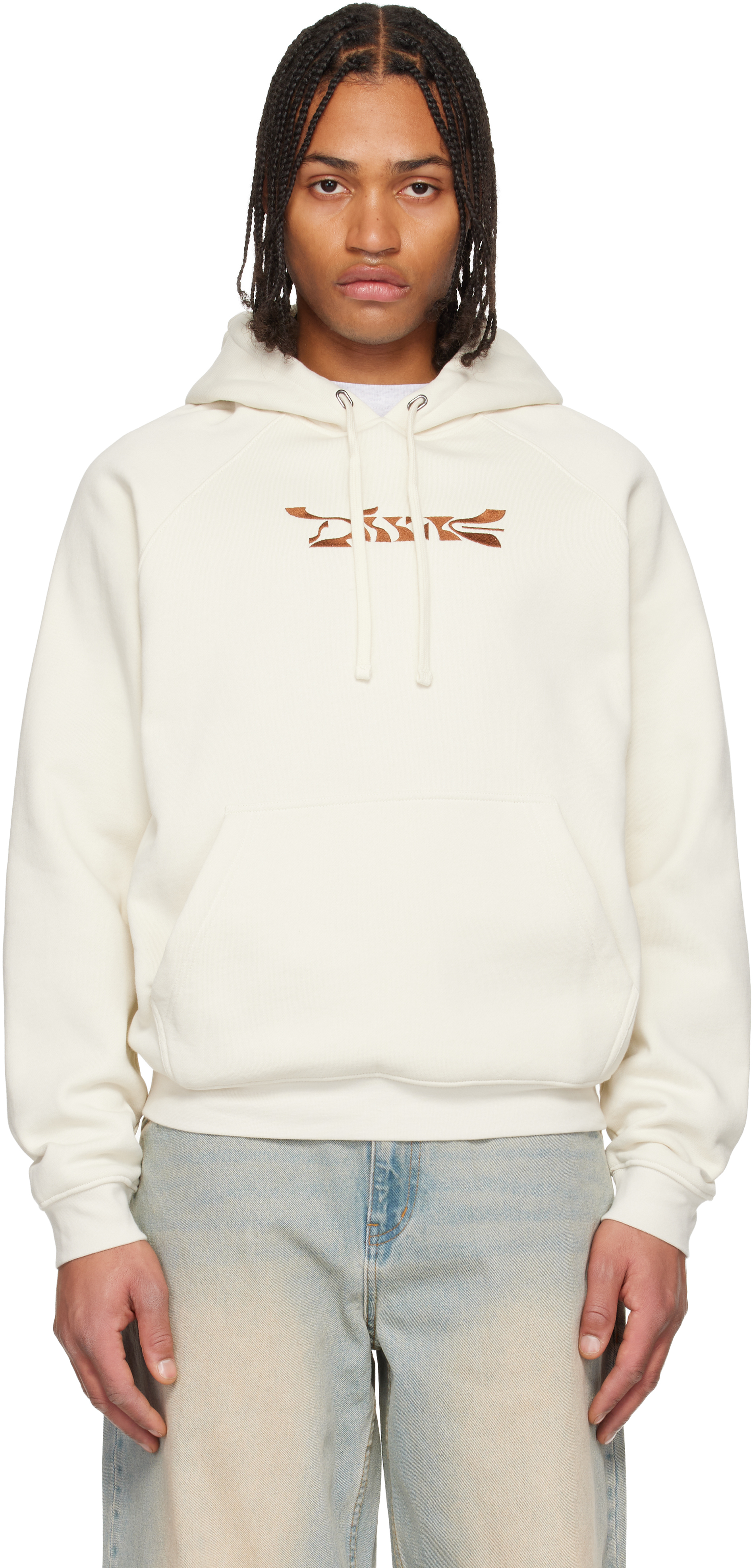 Dime Off-white Poster Hoodie In Brown