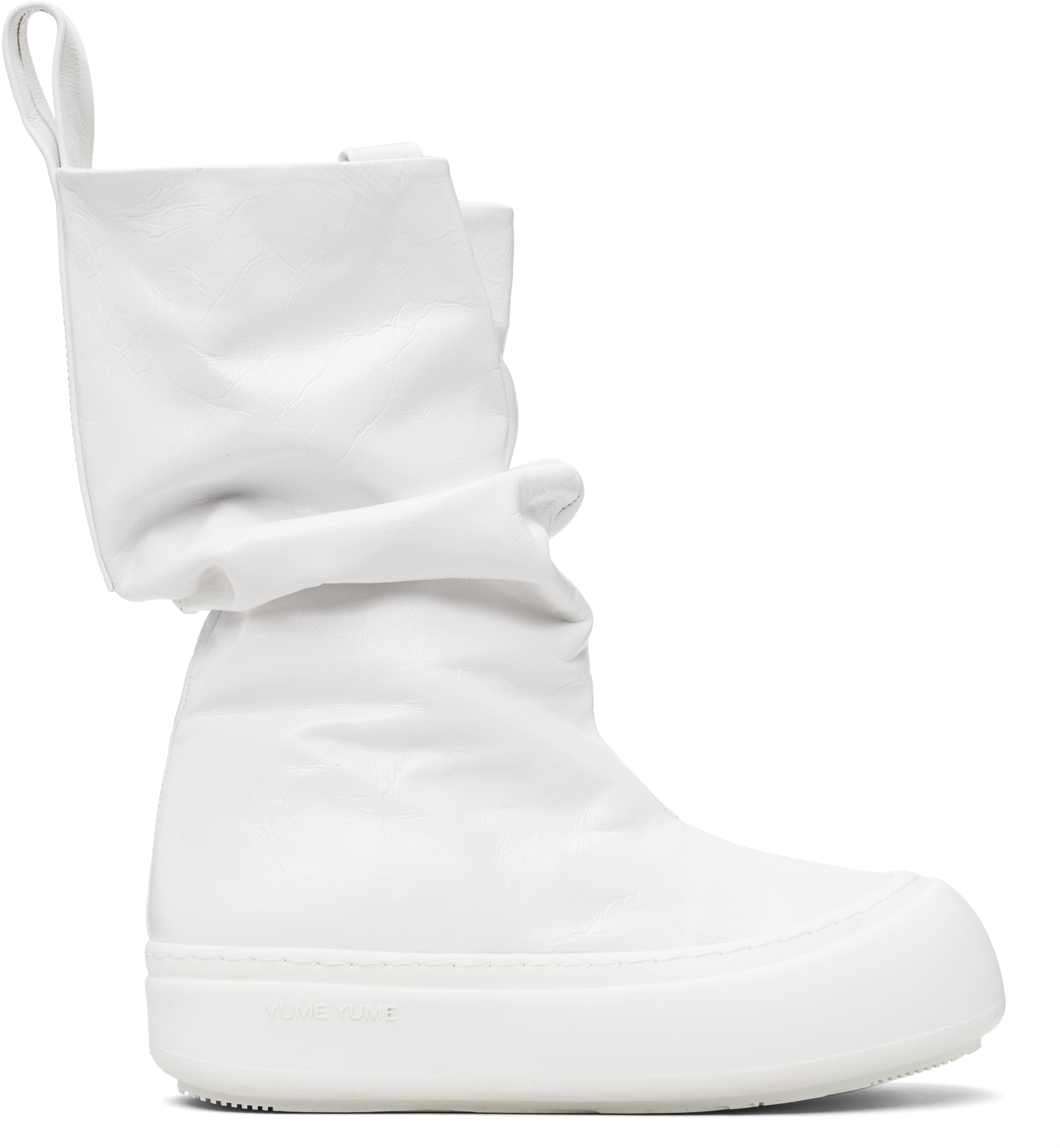 YUME YUME: White Low Fisherman Boots | SSENSE YUME YUME: White Low Fisherman Boots | SSENSE