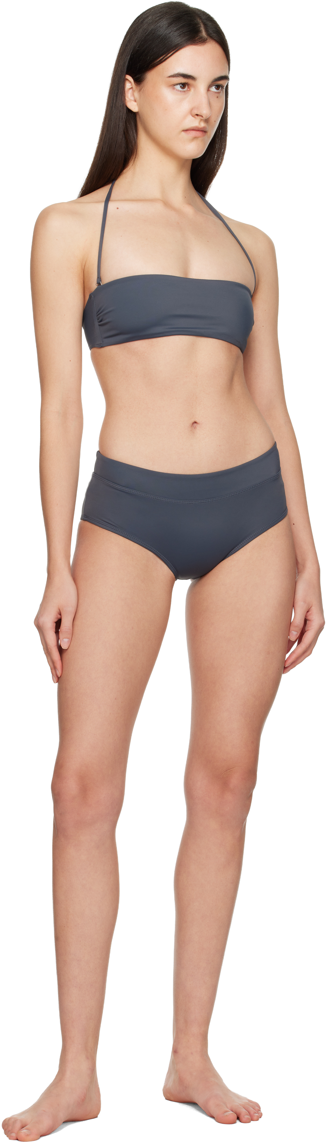 Belle Anna Gray Clara Bikini Bottom In Gray