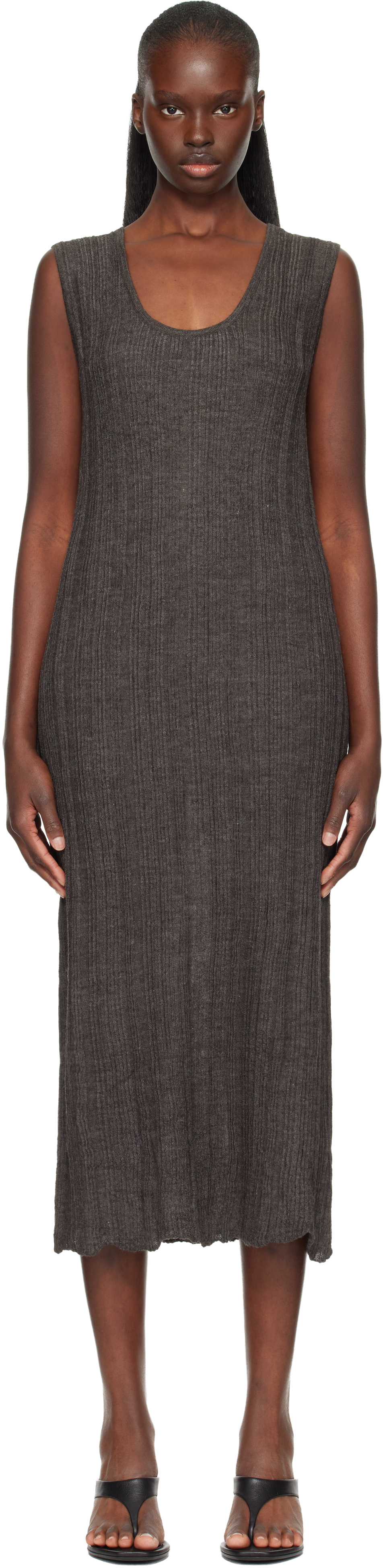 lauren manoogian rib dress Lauren Manoogian Bubble Rib Dress - Sandstone