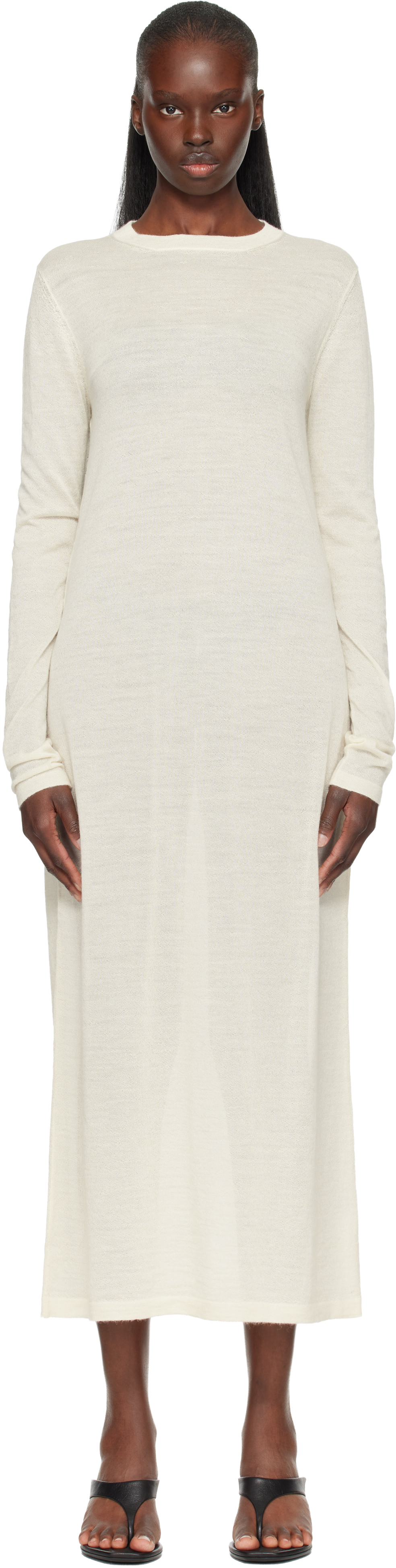 Lauren Manoogian Off-White Super Fine Maxi Dress