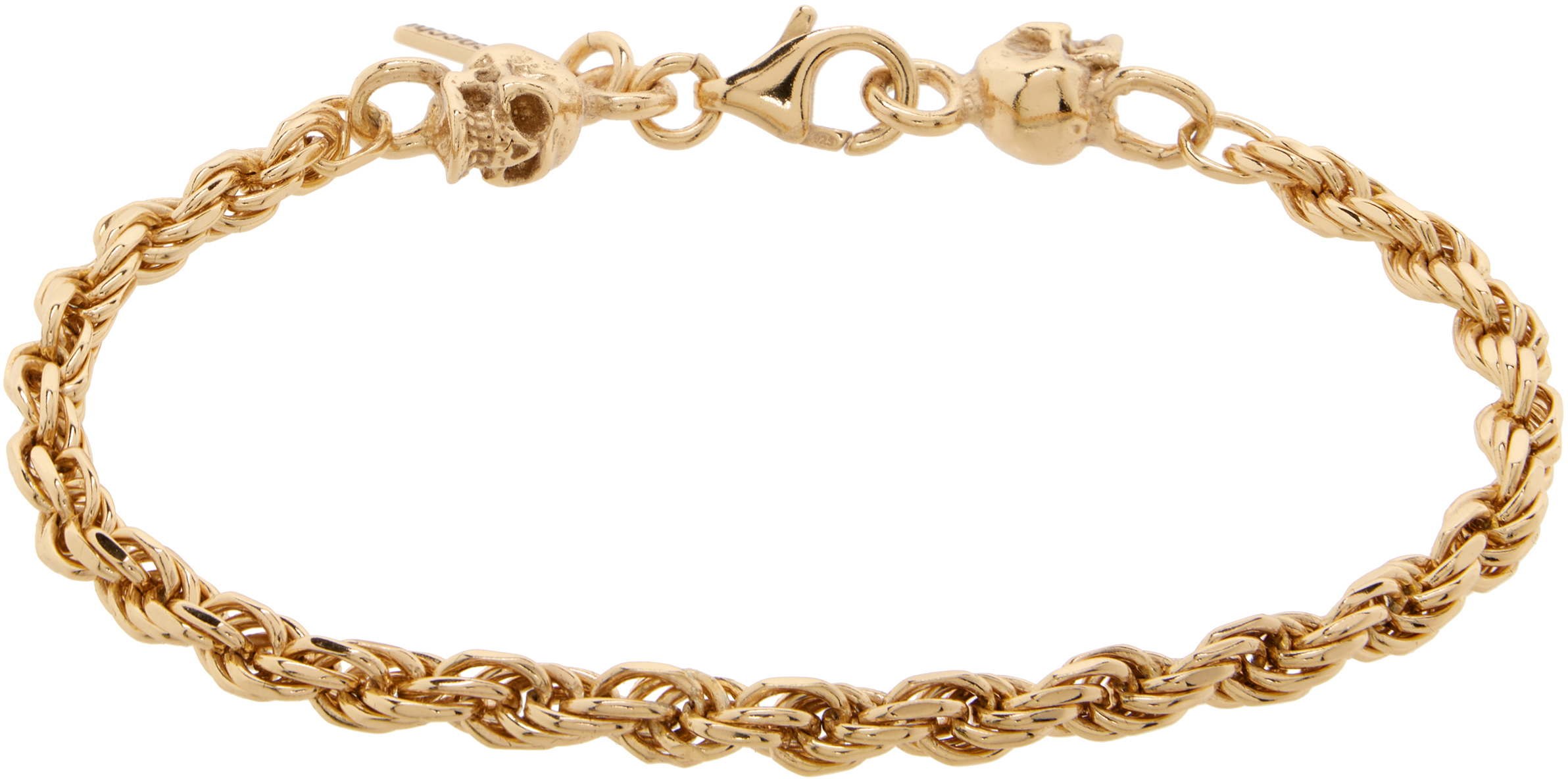 Emanuele Bicocchi: SSENSE Exclusive Rope Chain Skulls Bracelet
