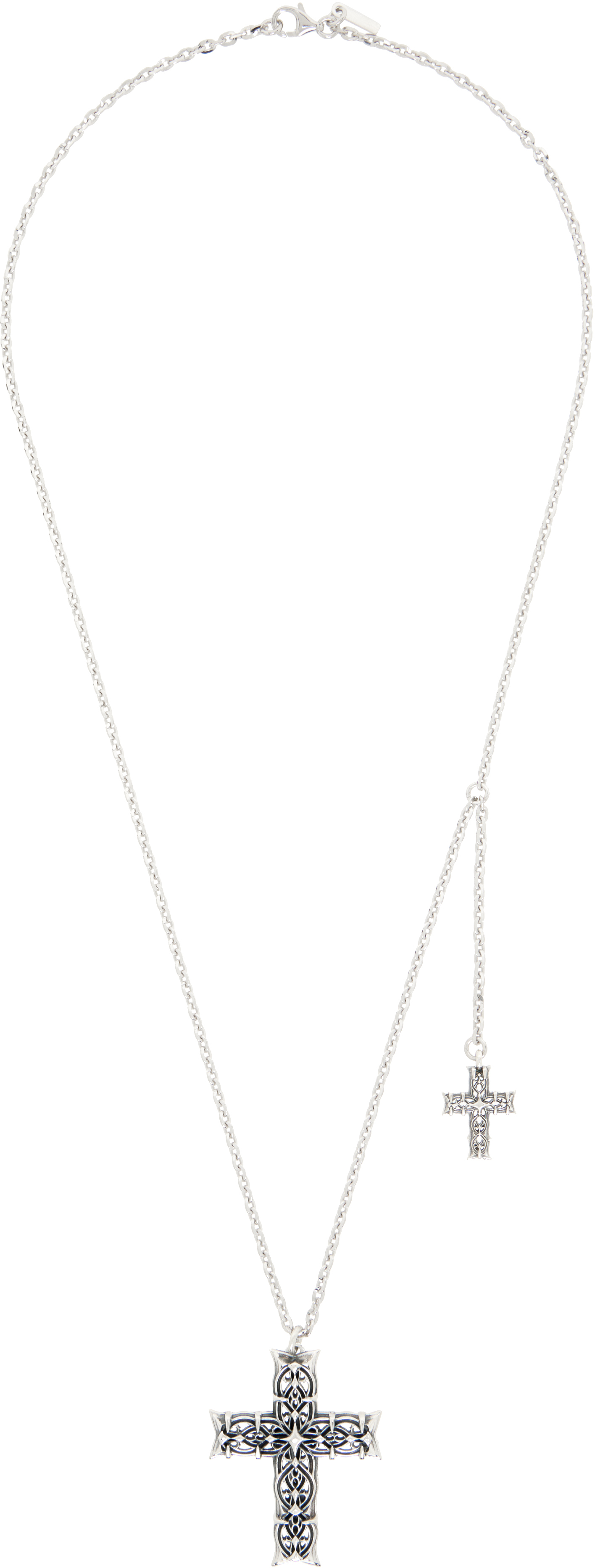 Emanuele Bicocchi: Notre-Dame Cross & Side Cross Necklace | SSENSE
