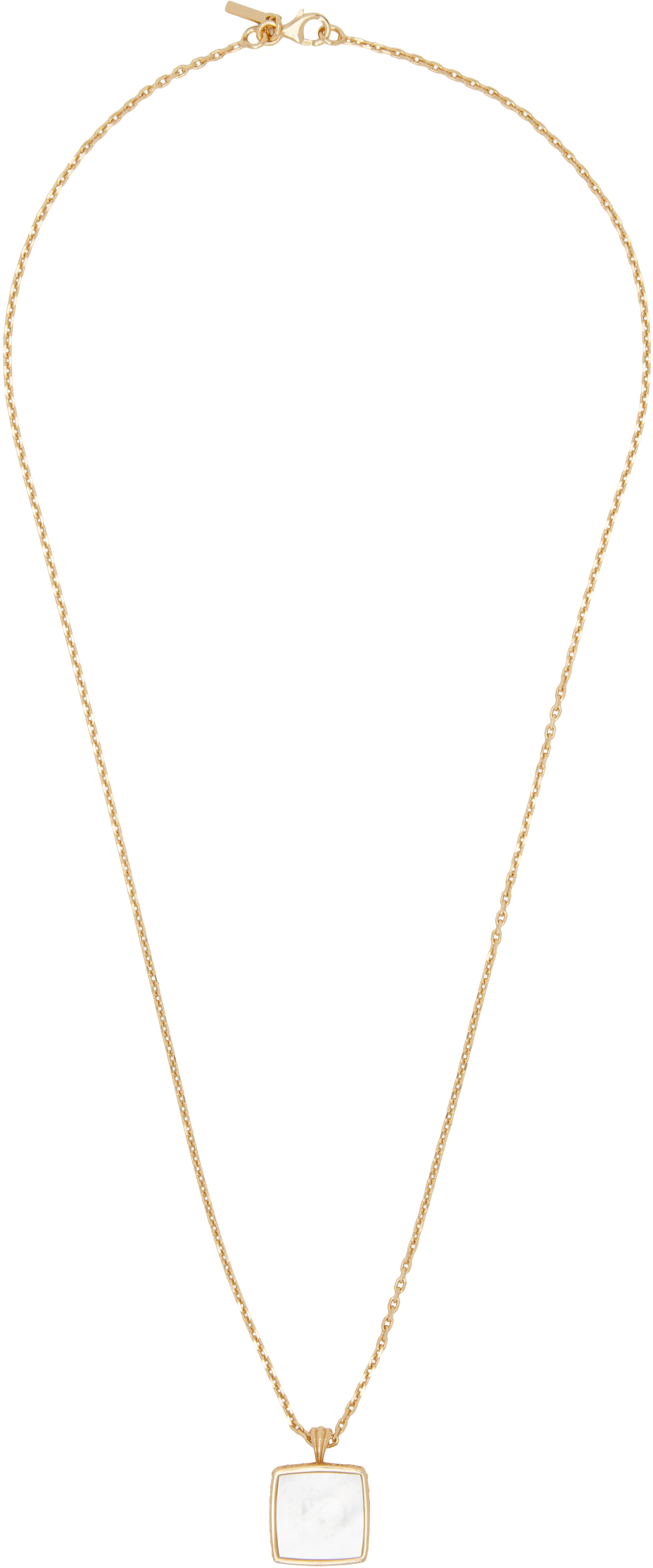 Emanuele Bicocchi Square Mother of Pearl Amulet Necklace