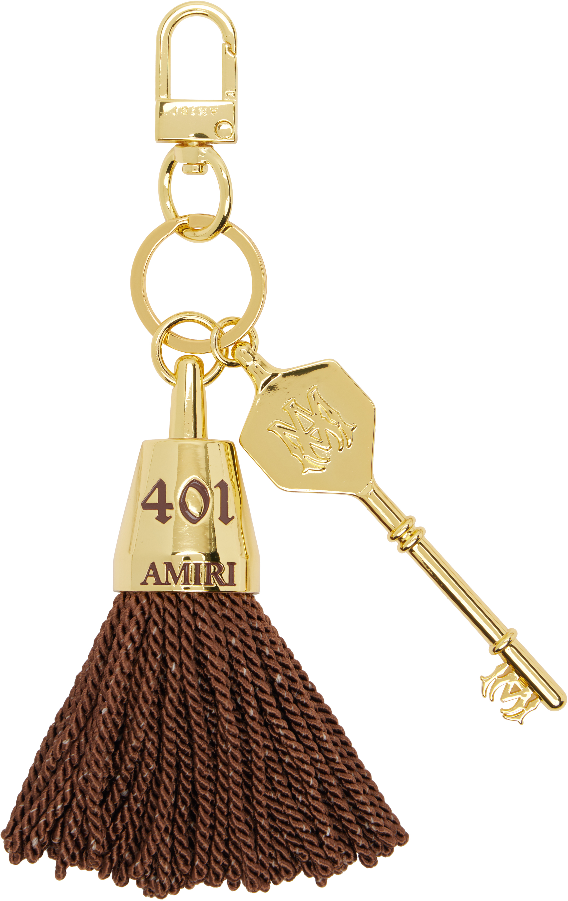 【5セット】AMIRI タグ 3連タグ レザー 紙 ボールチェーン AMIRI: ゴールド Hotel キーホルダー | SSENSE 日本