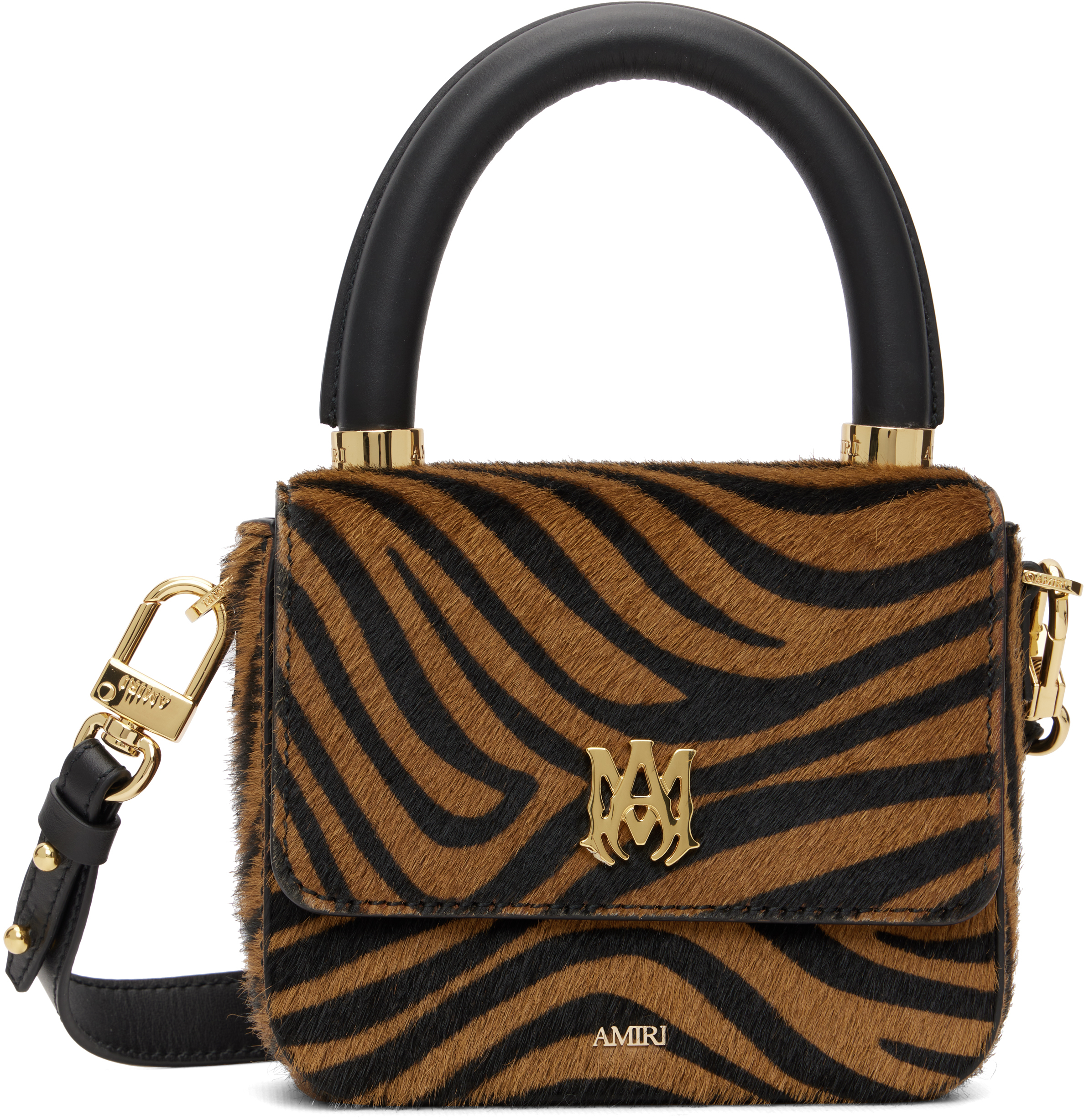 AMIRI: Brown & Black Micro MA Zebra Bag | SSENSE