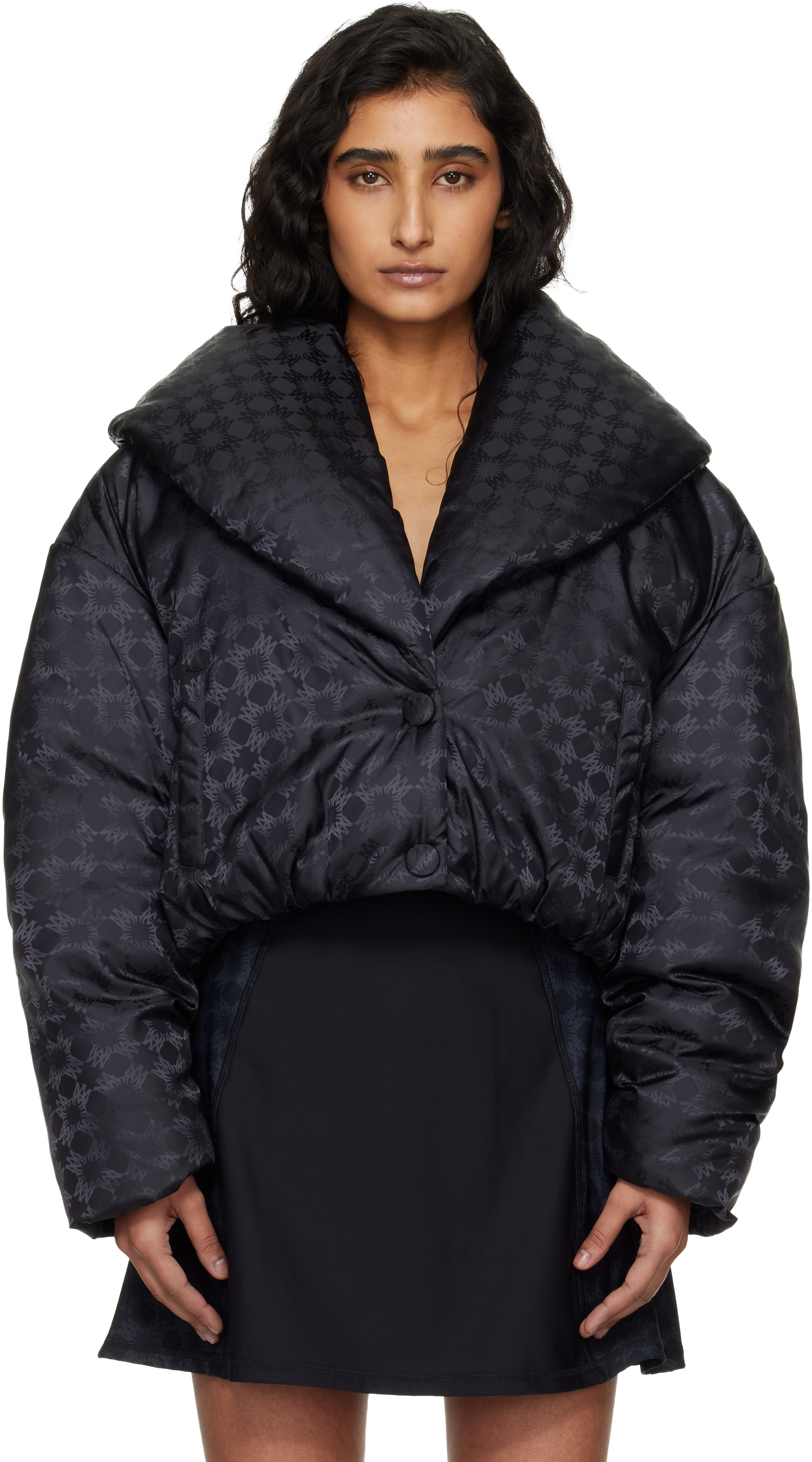 AMIRI Black MA Quad Shawl Down Jacket