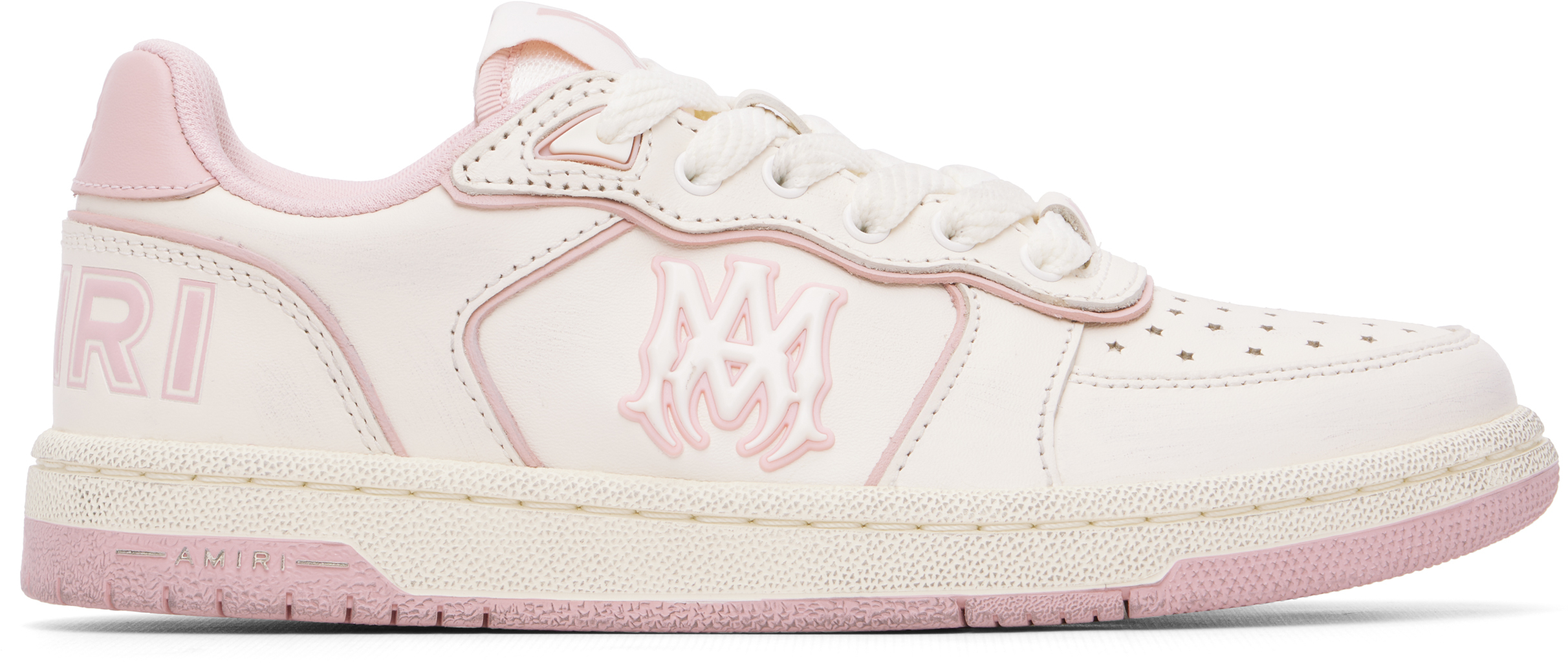AMIRI: ホワイト＆ピンク Newport スニーカー | SSENSE 日本