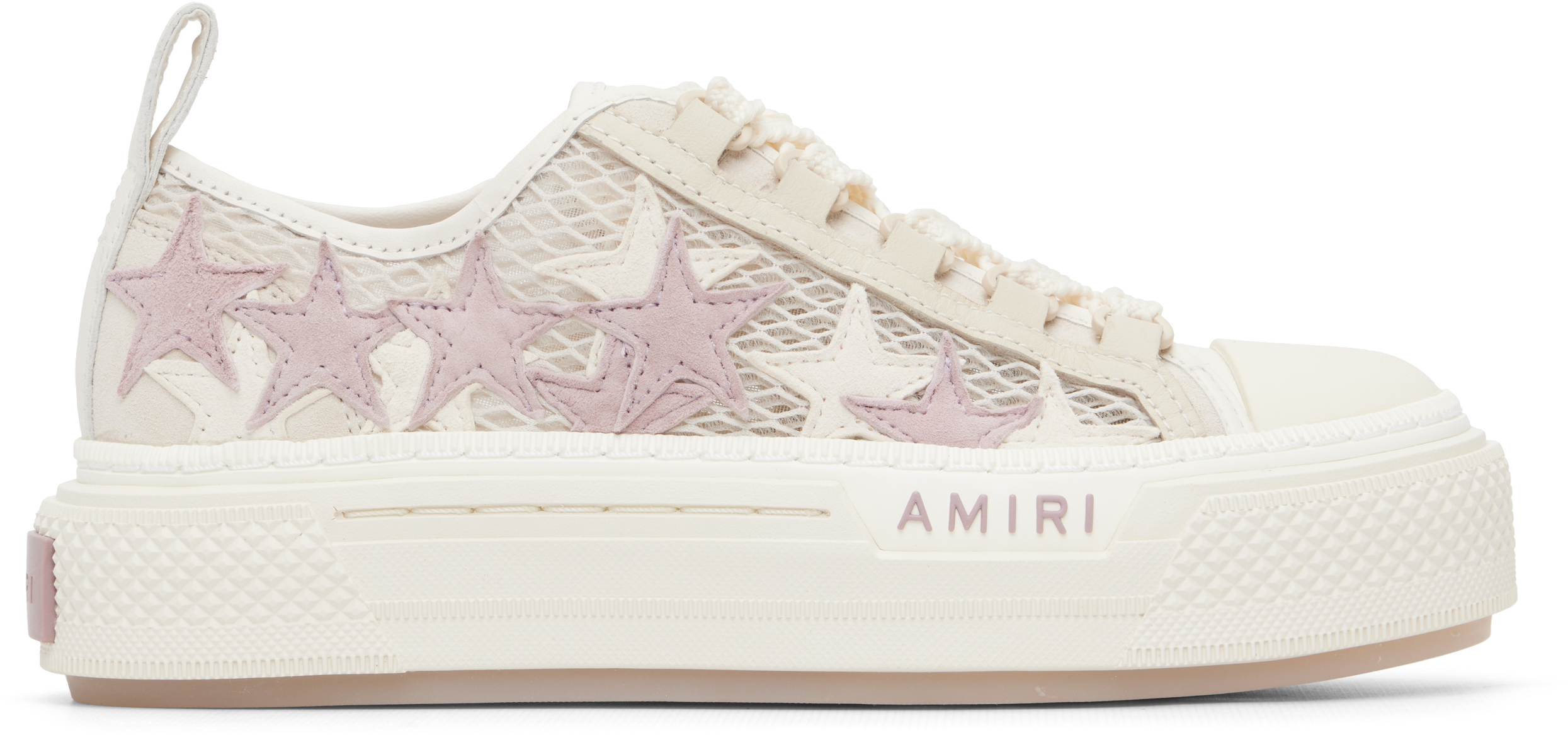 AMIRI: Off-White Mesh Stars Court Low Sneakers | SSENSE