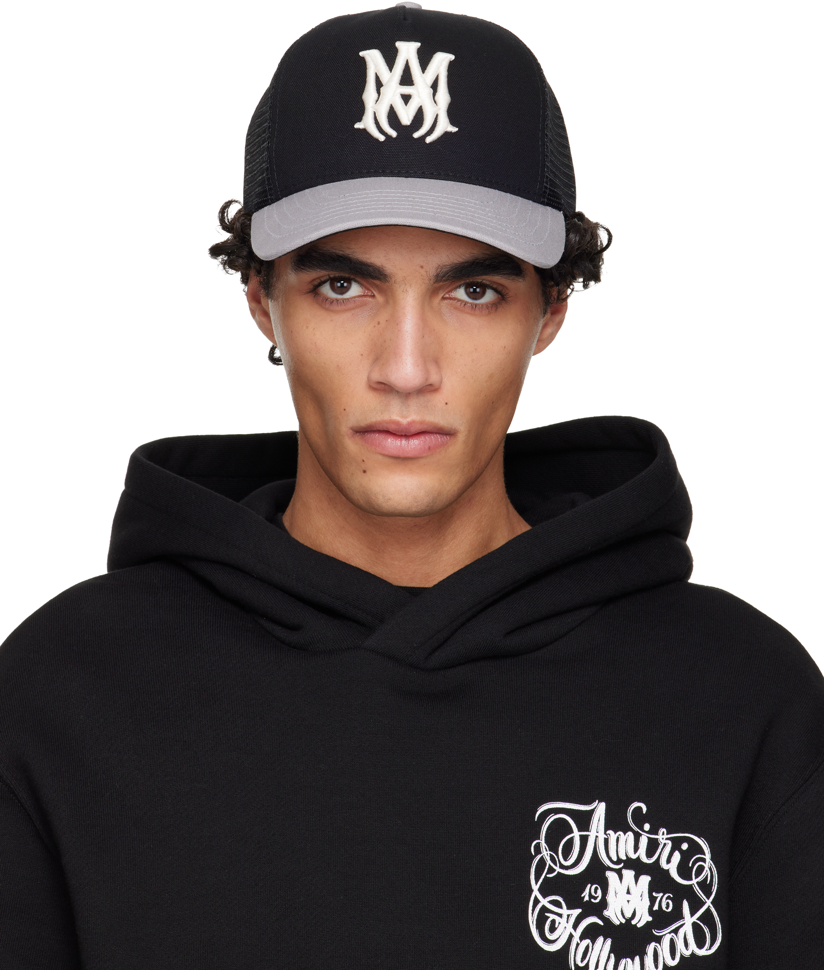 AMIRI ブラック トラッカーキャップ　アメリカ製 AMIRI ブラック トラッカーキャップ アメリカ製 AMIRI トラッカー