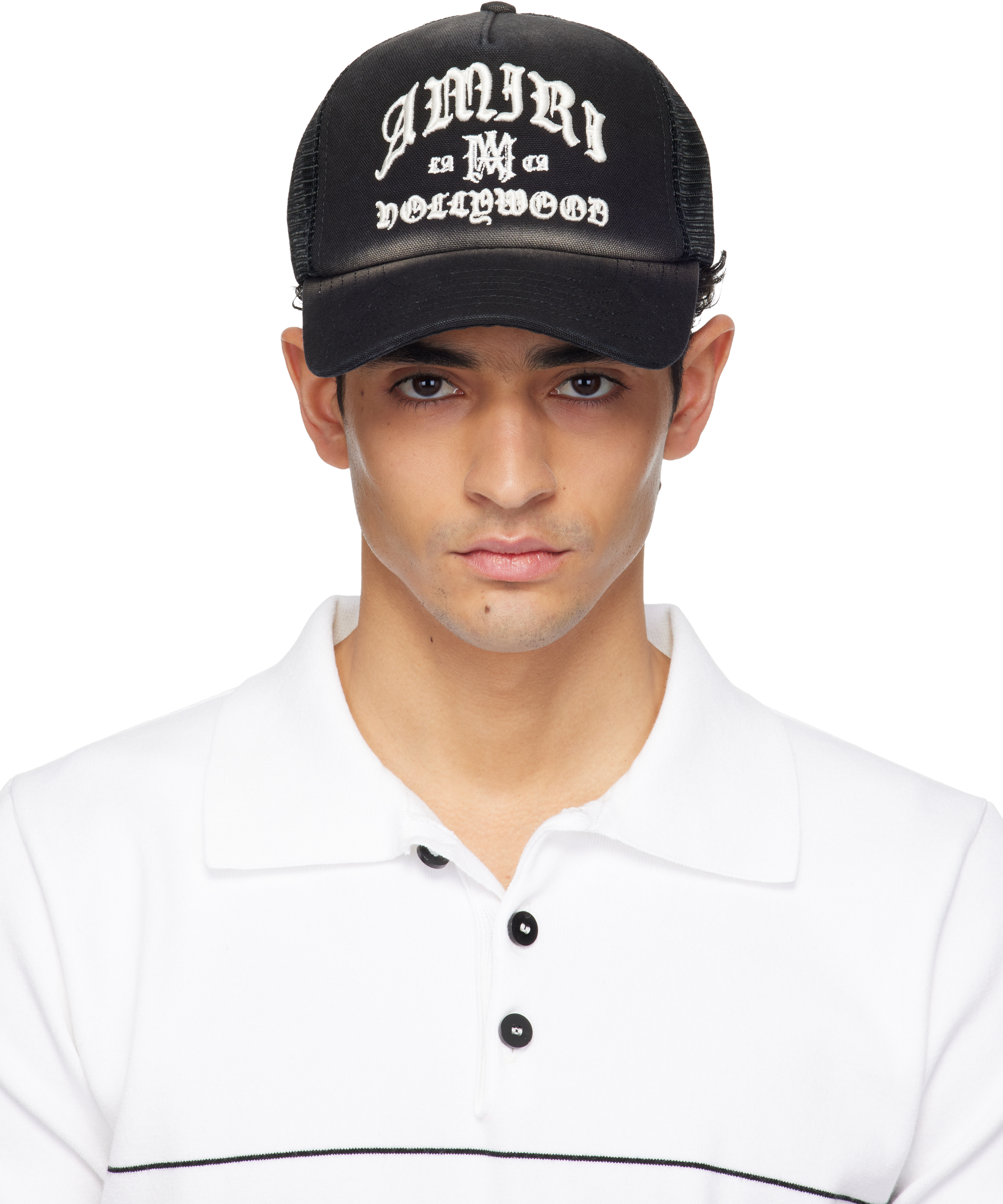 AMIRI: ブラック 'Amiri Hollywood' トラッカーキャップ | SSENSE 日本