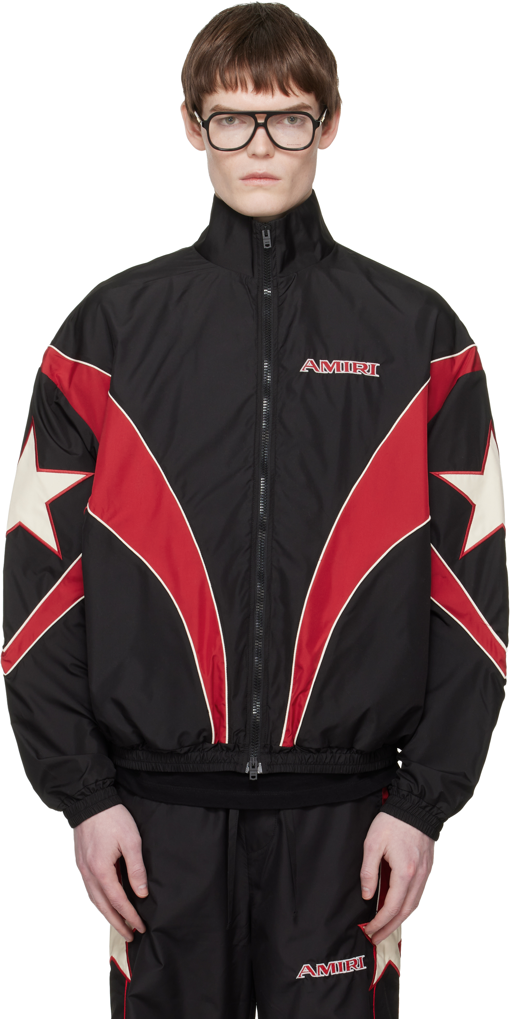 AMIRI: Black 'Amiri' Sport Windbreaker Jacket | SSENSE