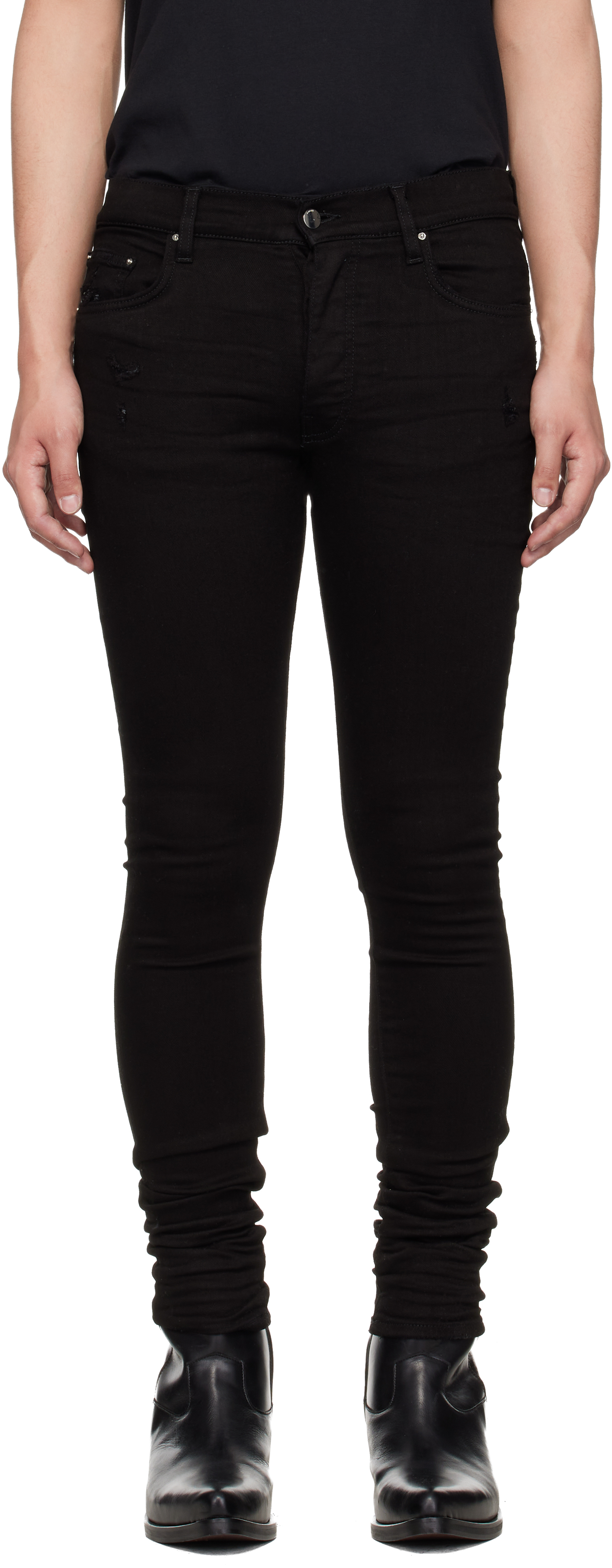 AMIRI: Black Stack Jeans | SSENSE