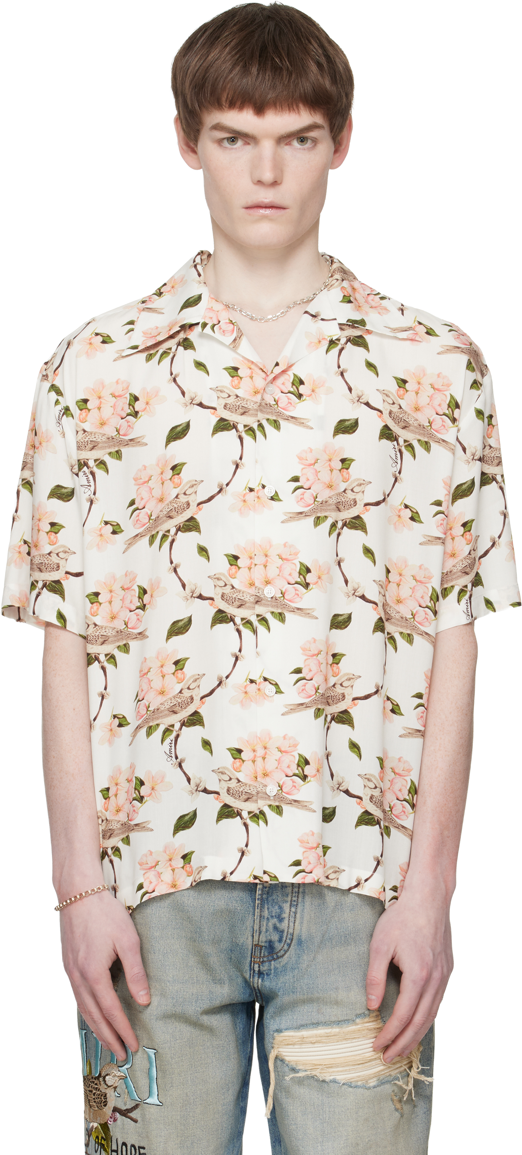 AMIRI Off-White Sparrow Oversized Camp Shirt