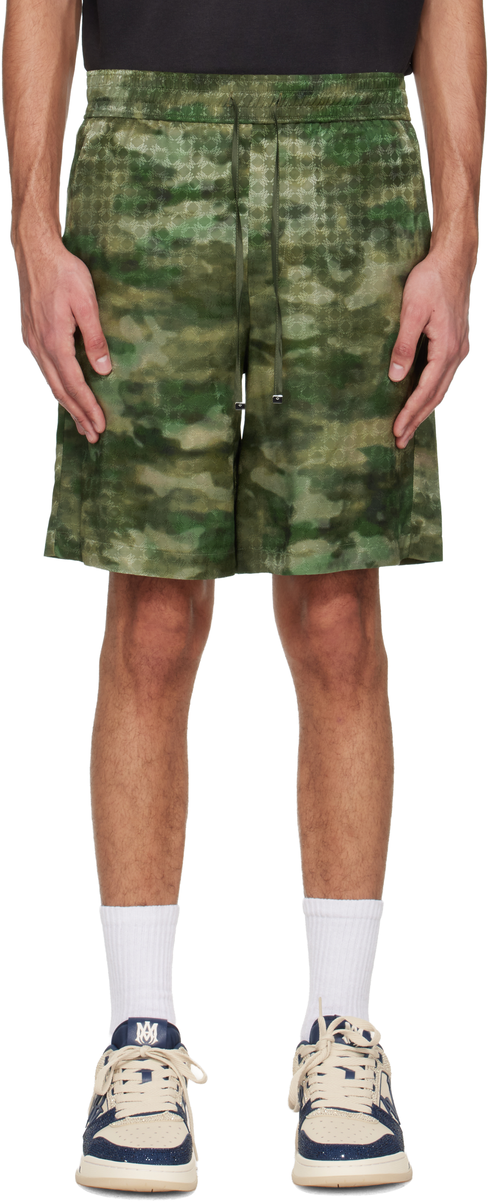 Green MA Quad Camo Shorts by AMIRI on Sale