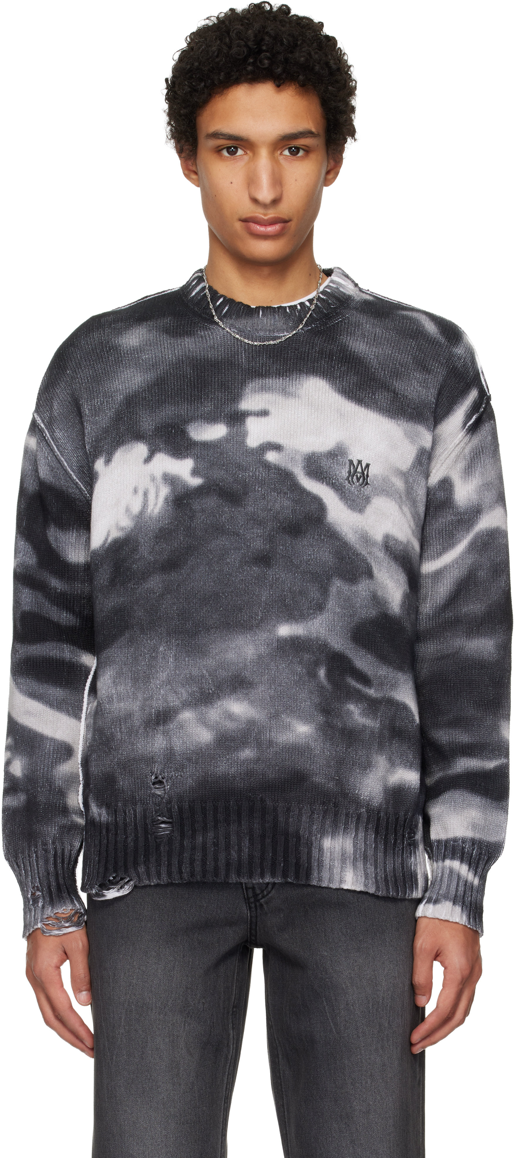 AMIRI Gray Camo Sweater