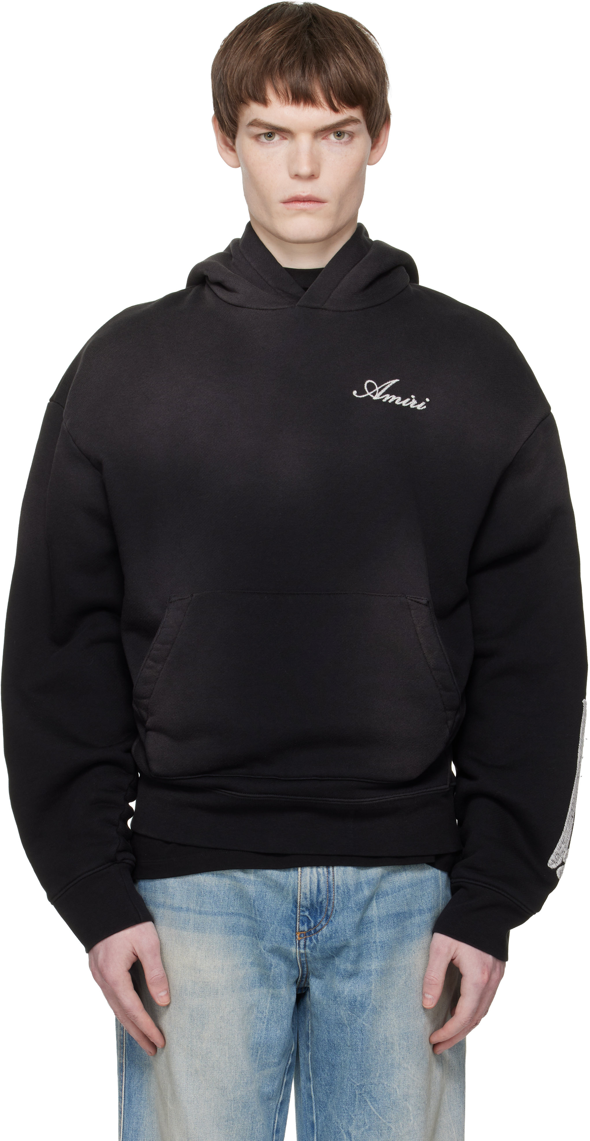 Black Bones Oversized Hoodie by AMIRI on Sale