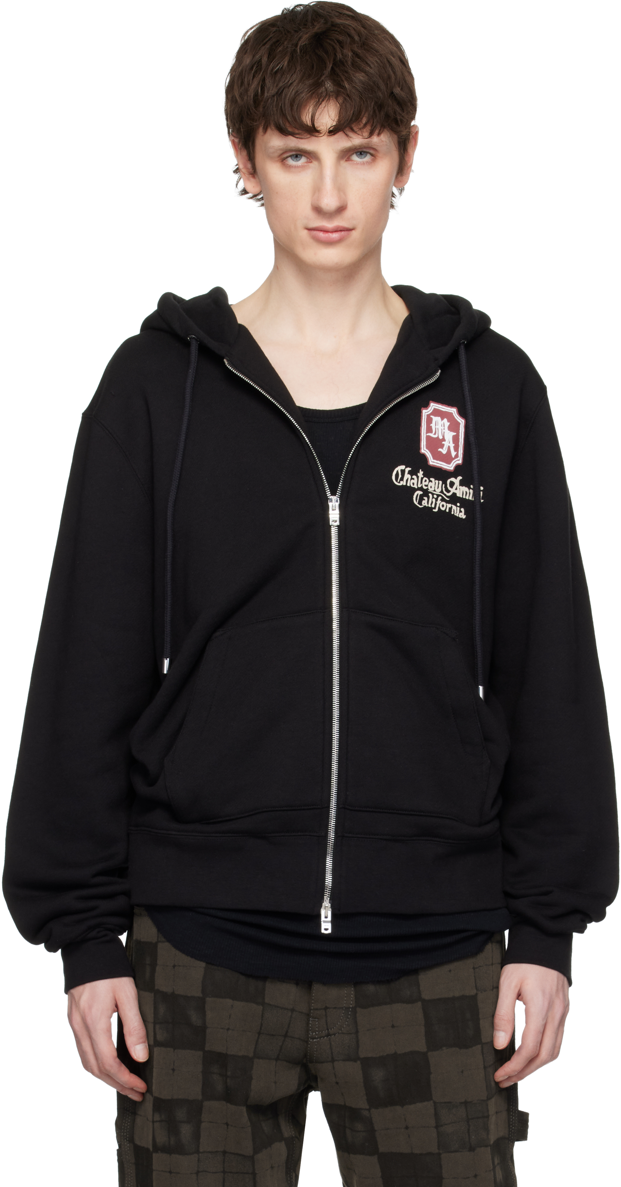 Black 'MA Chateau' Zip Hoodie by AMIRI on Sale
