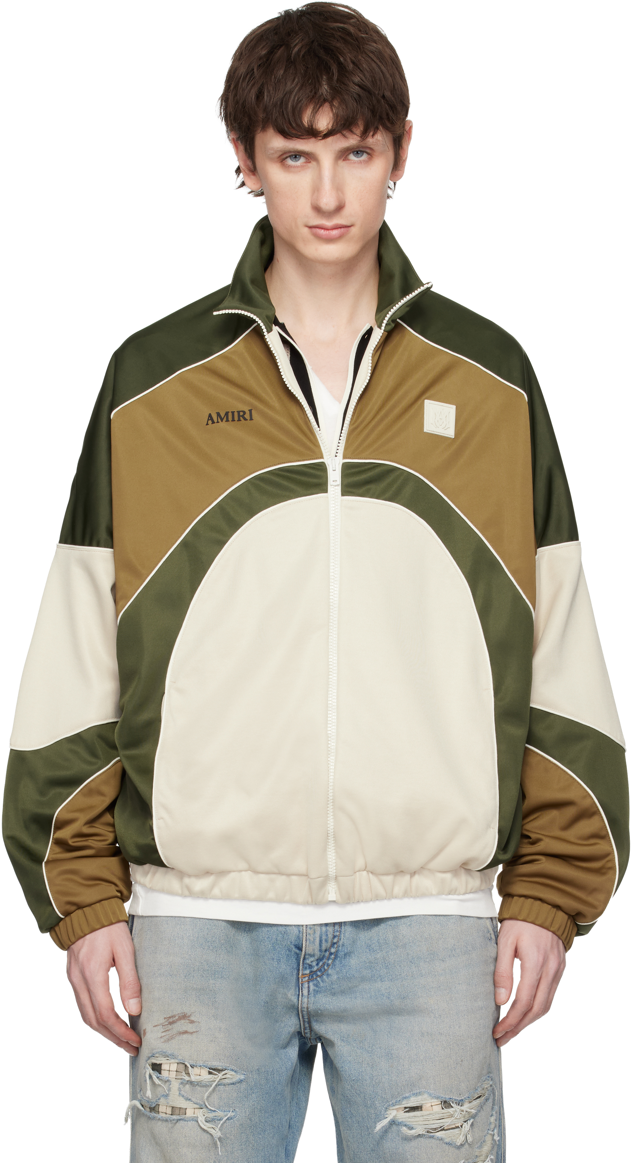Multicolor Oversized Panel Track Jacket by AMIRI on Sale