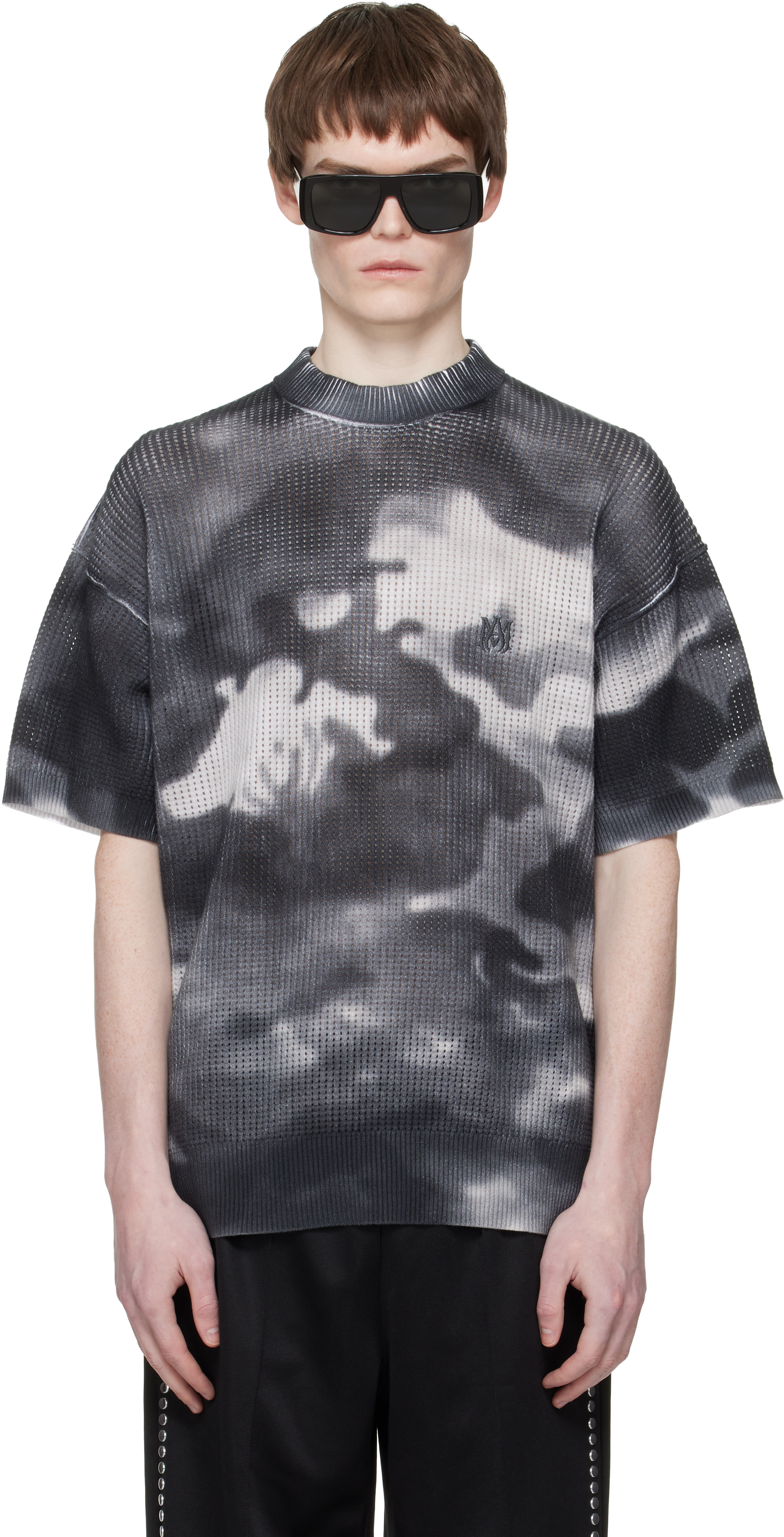 AMIRI Gray Camo Oversized T-shirt
