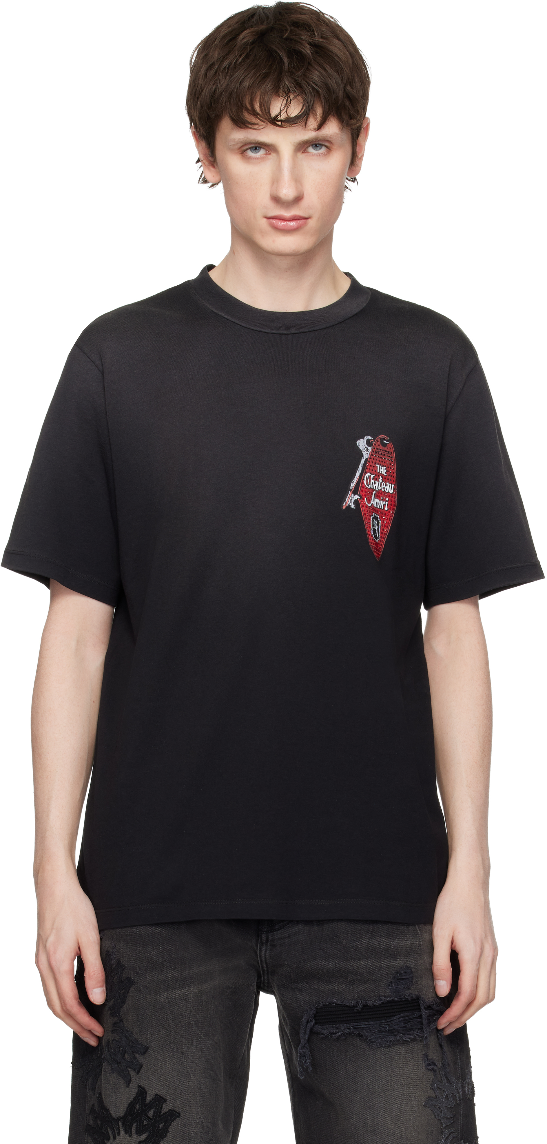 AMIRI: Black Chateau Keys T-shirt | SSENSE