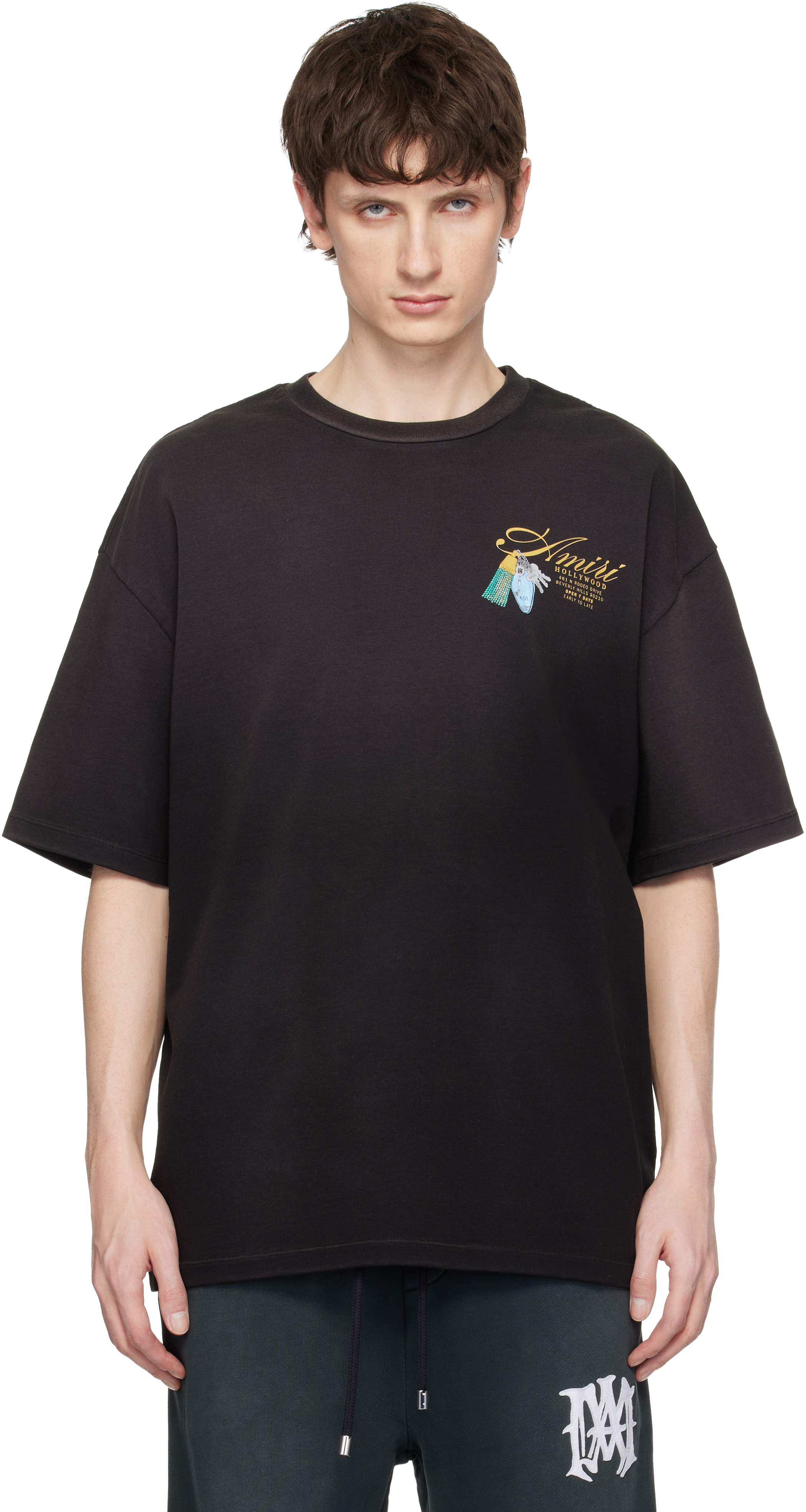 AMIRIのブラック Chateau Keys Tシャツがセール中