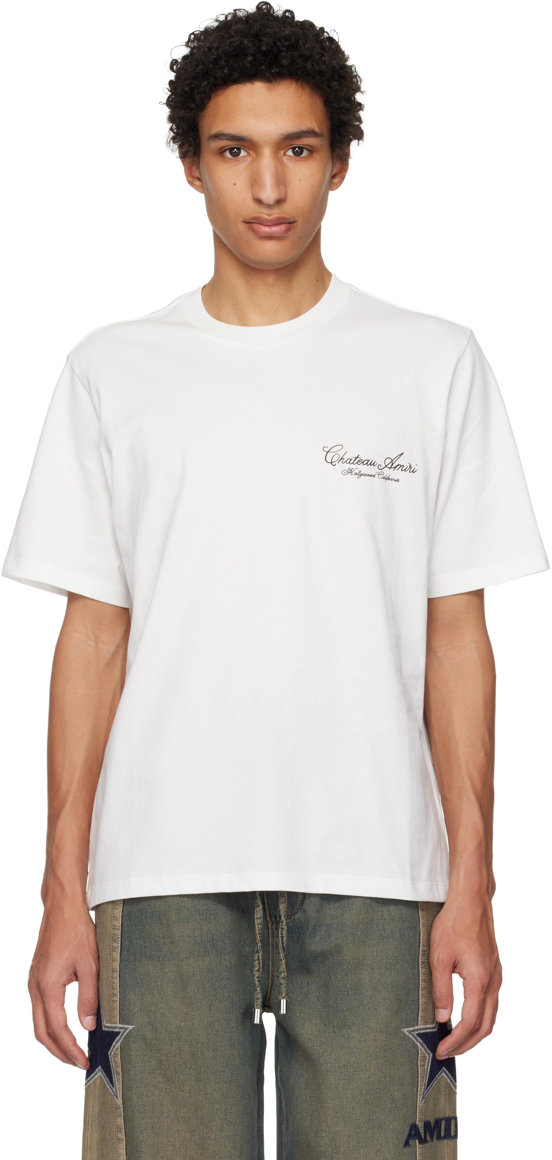AMIRIのホワイト 'Chateau' Script Tシャツがセール中