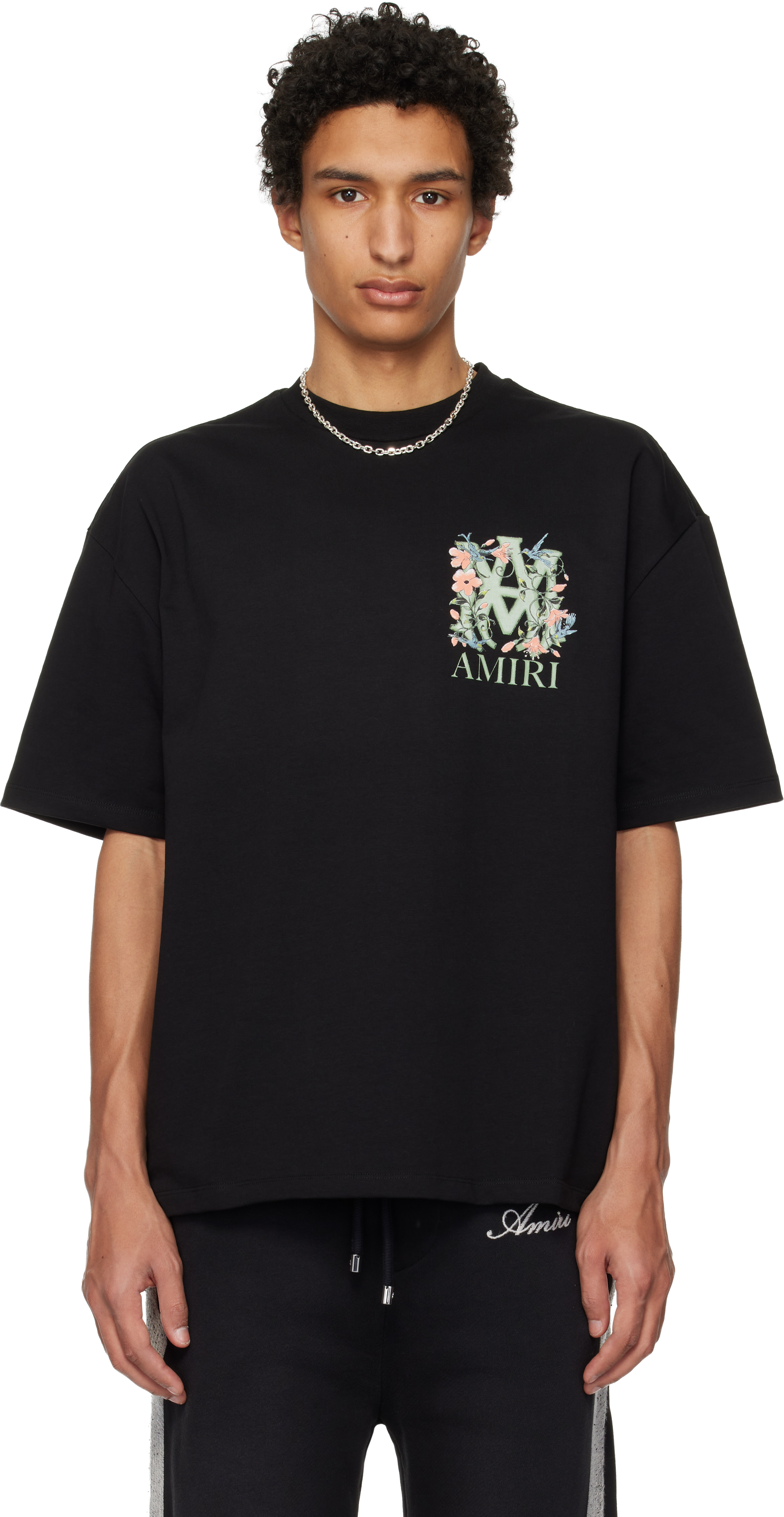 AMIRI tシャツ ブラック Mサイズ AMIRIのブラック MA Floral オーバーサイズ Tシャツがセール中