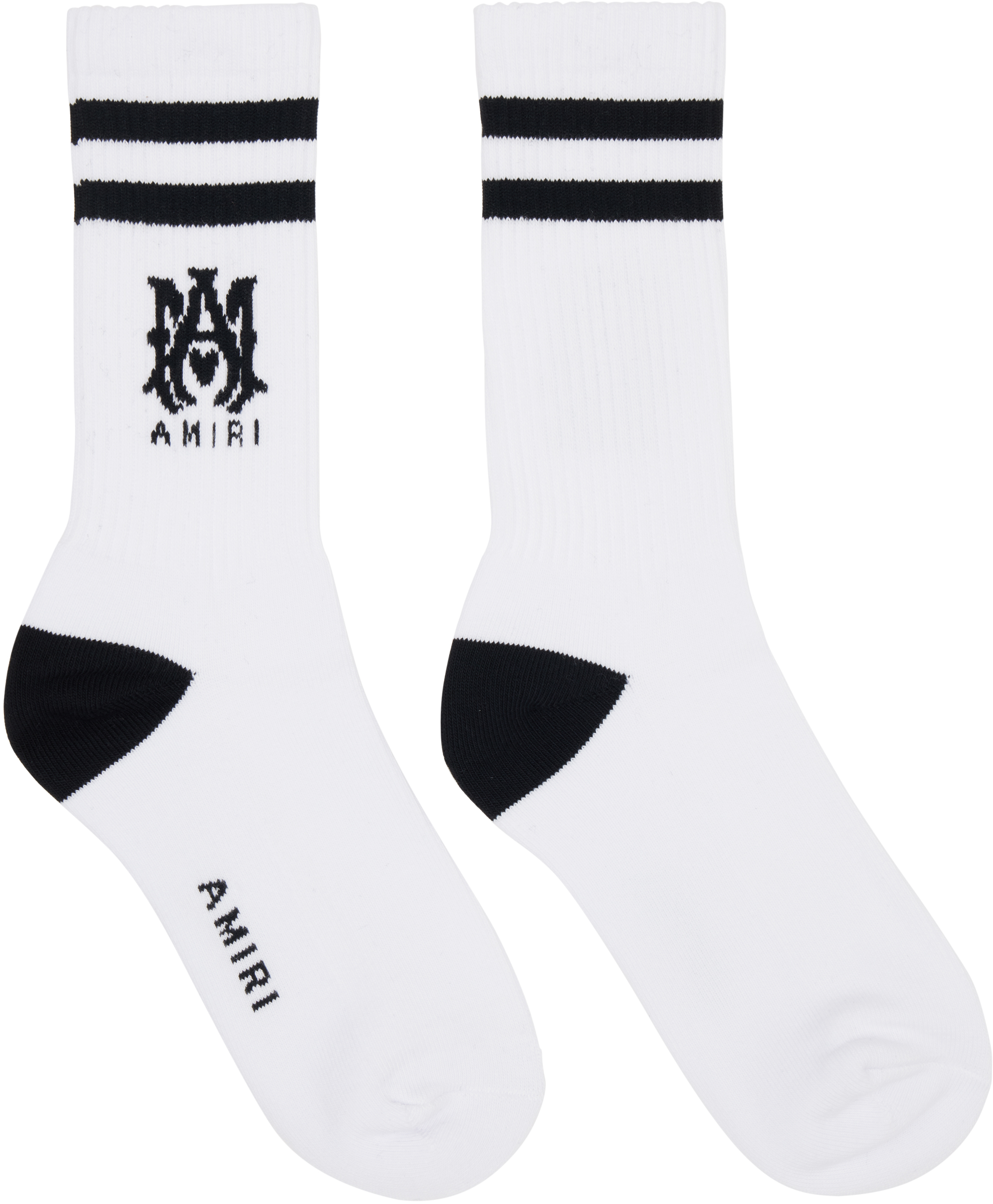 White 'MA' Core Logo Socks