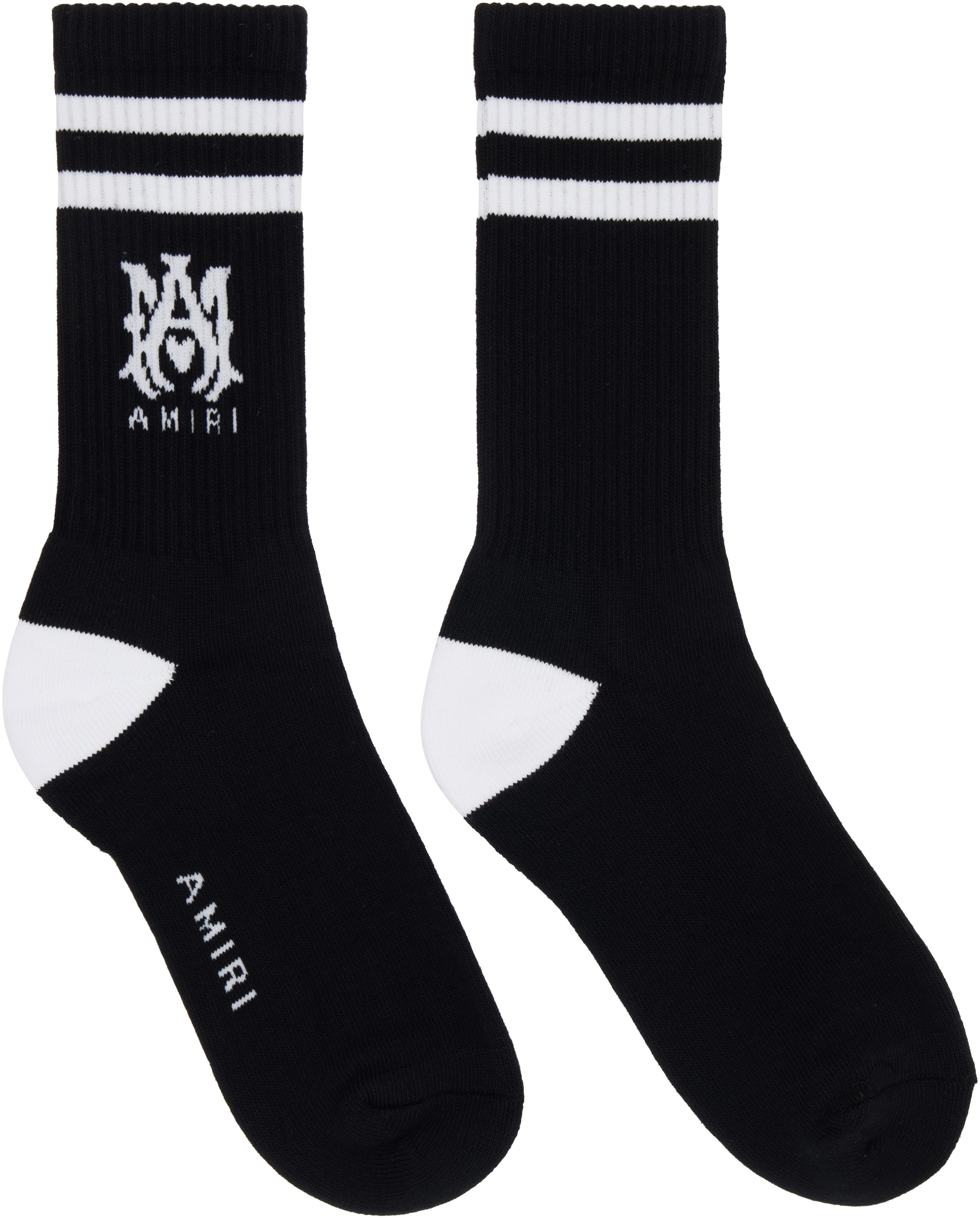 Black 'MA' Core Logo Socks